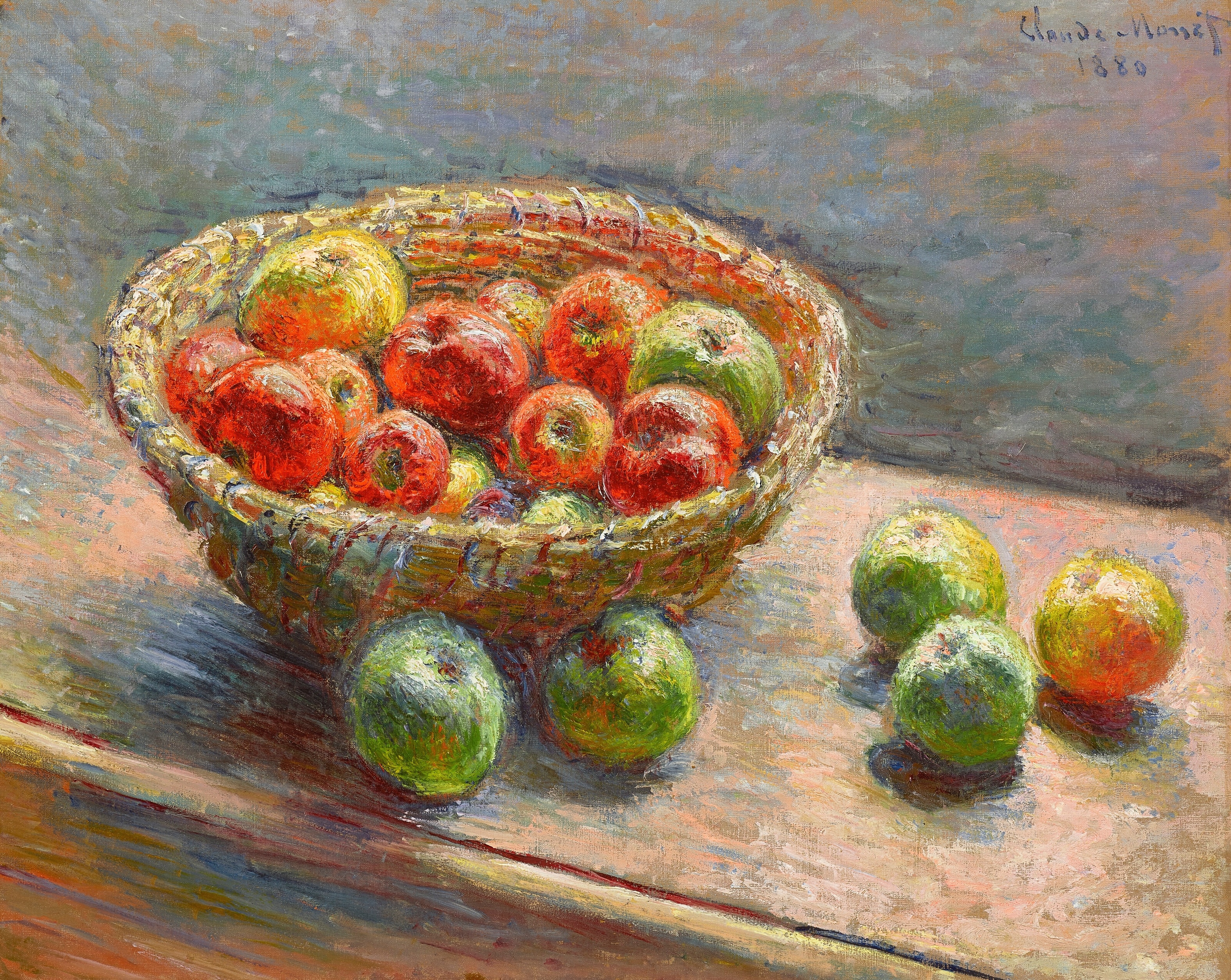 《苹果篮子》（Le panier de pommes）｜克劳德·莫奈 Claude Monet｜1880