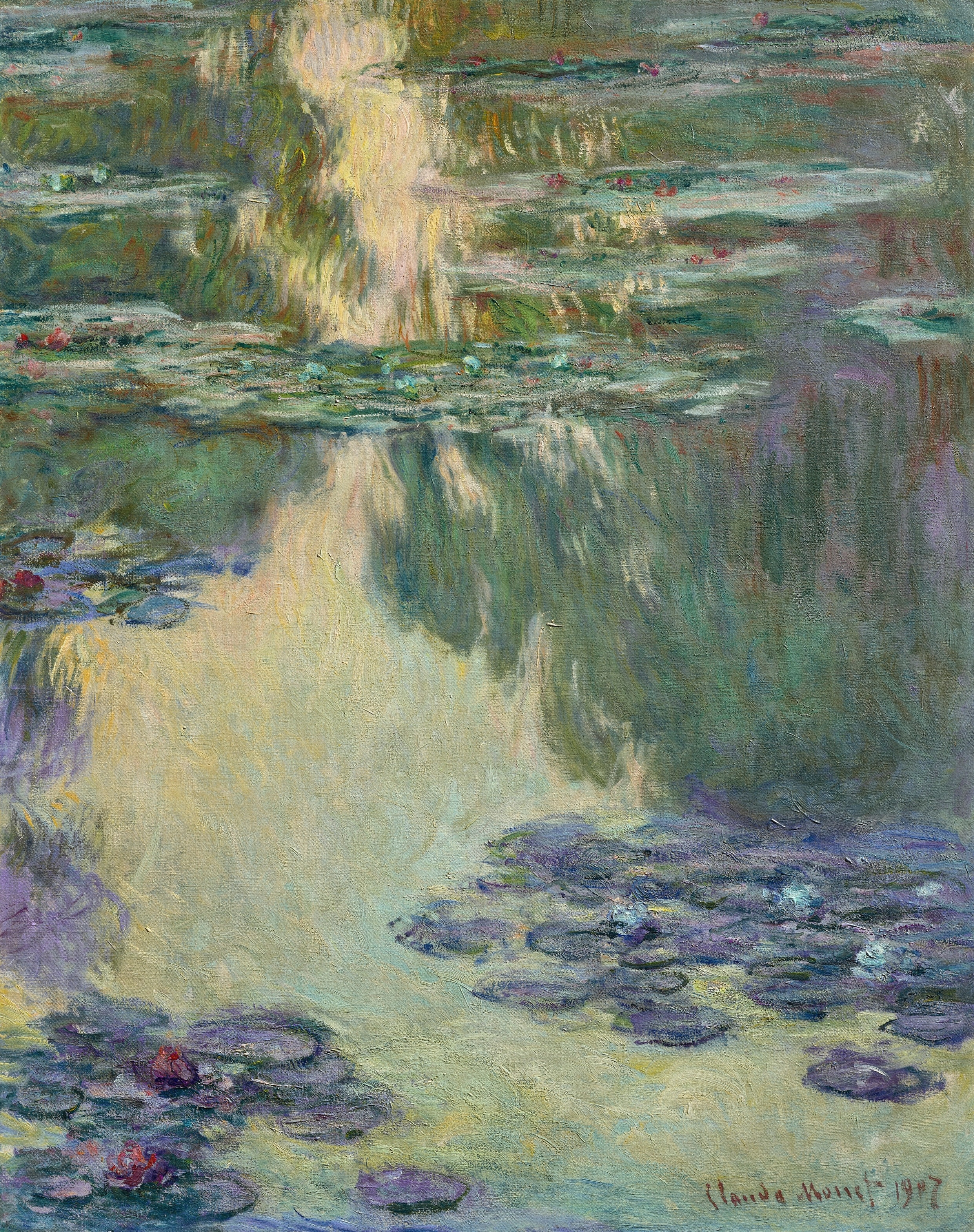 《睡莲》（Nymphéas）｜克劳德·莫奈 Claude Monet｜1907