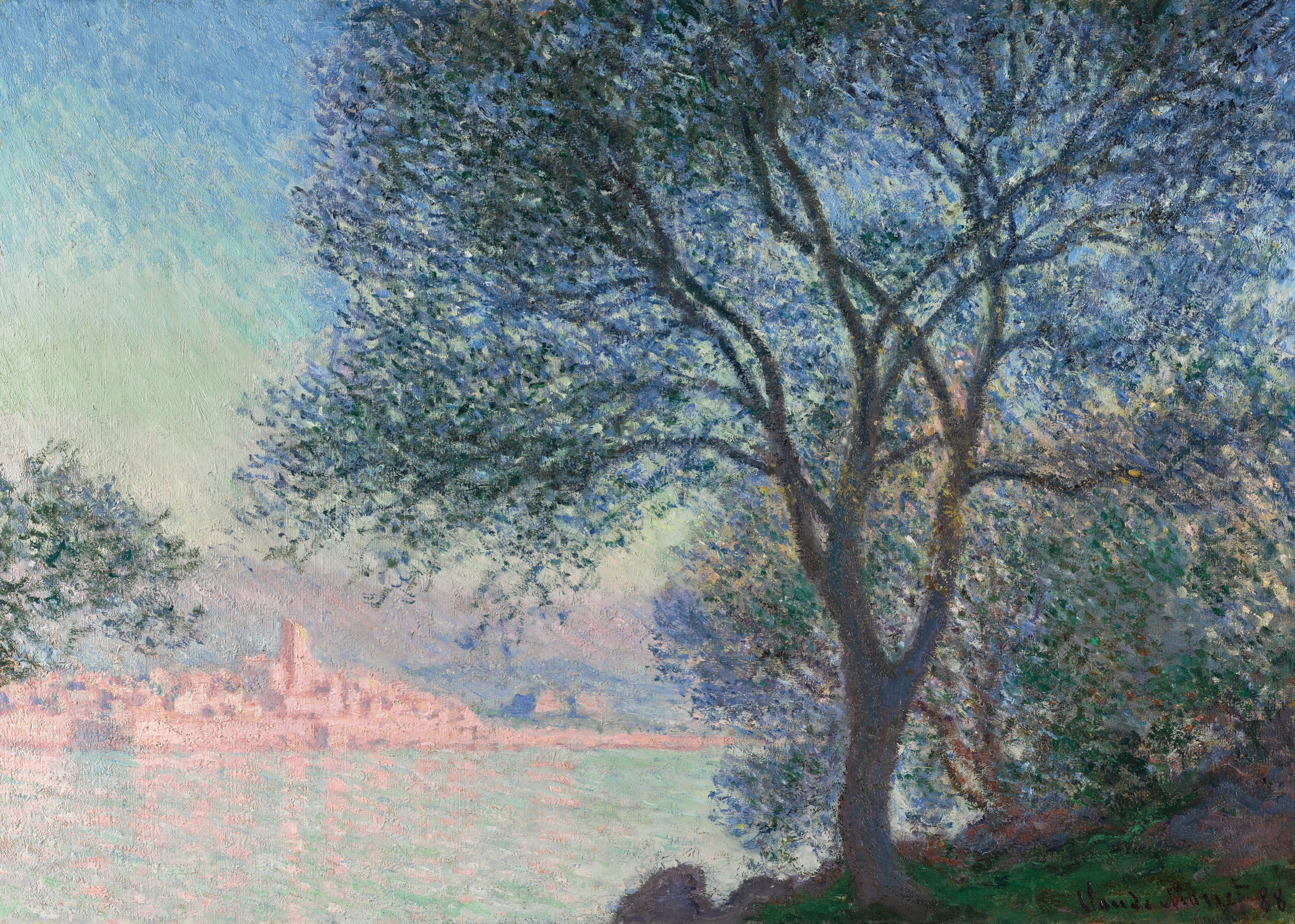 《从萨利斯看到安提比斯》（Antibes vue de la Salis）｜克劳德·莫奈 Claude Monet｜1888