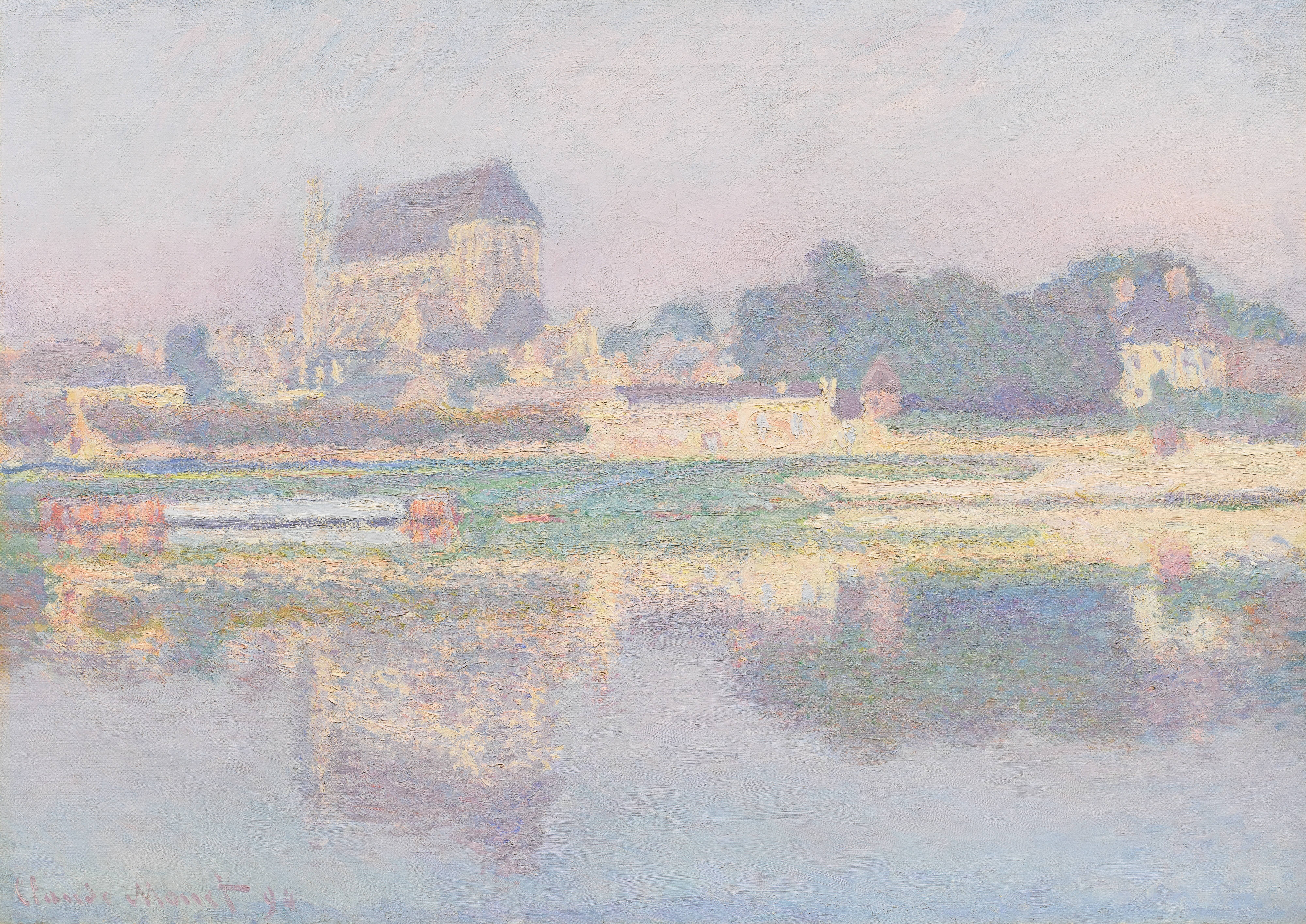 《弗农教堂，苏莱伊》（Église de Vernon, Soleil）｜克劳德·莫奈 Claude Monet｜1894