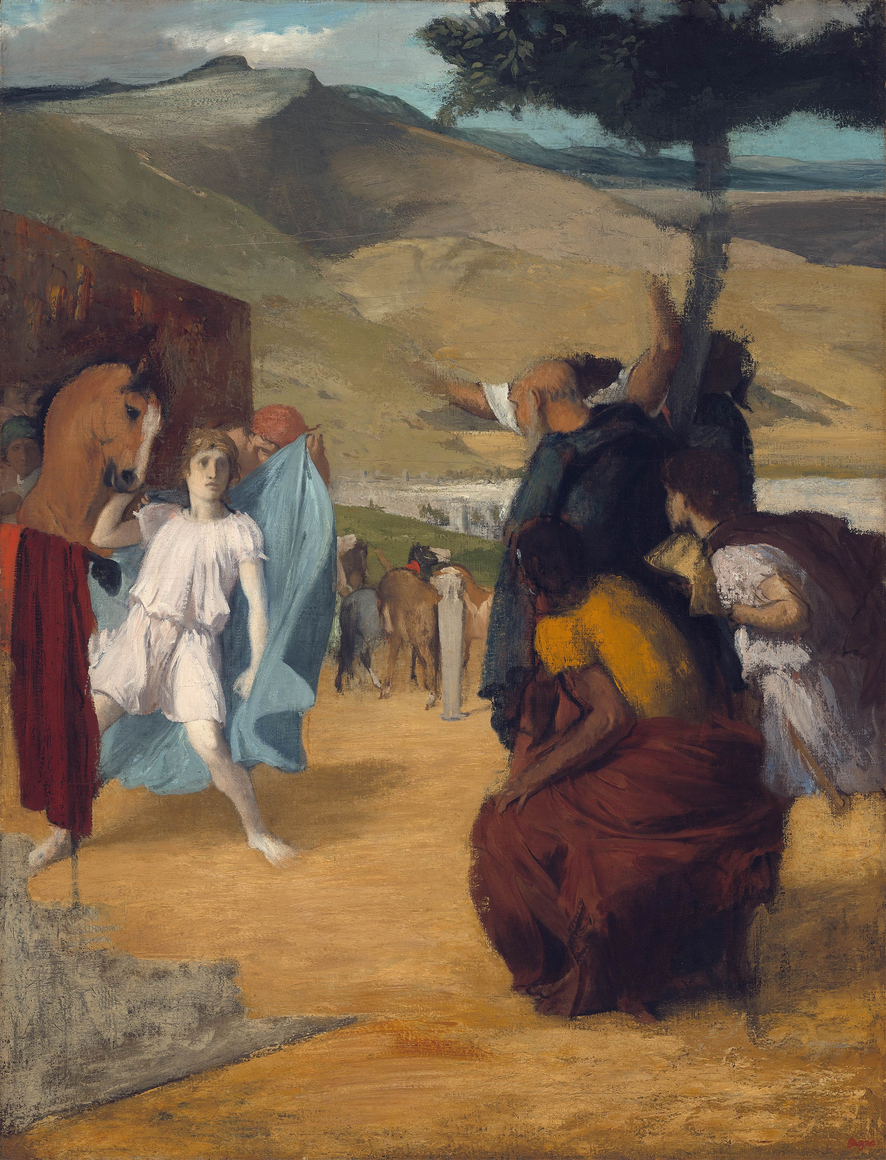 《亚历山大与布塞法洛斯》（Alexander and Bucephalus）｜埃德加·德加 Edgar Degas｜1861–1862