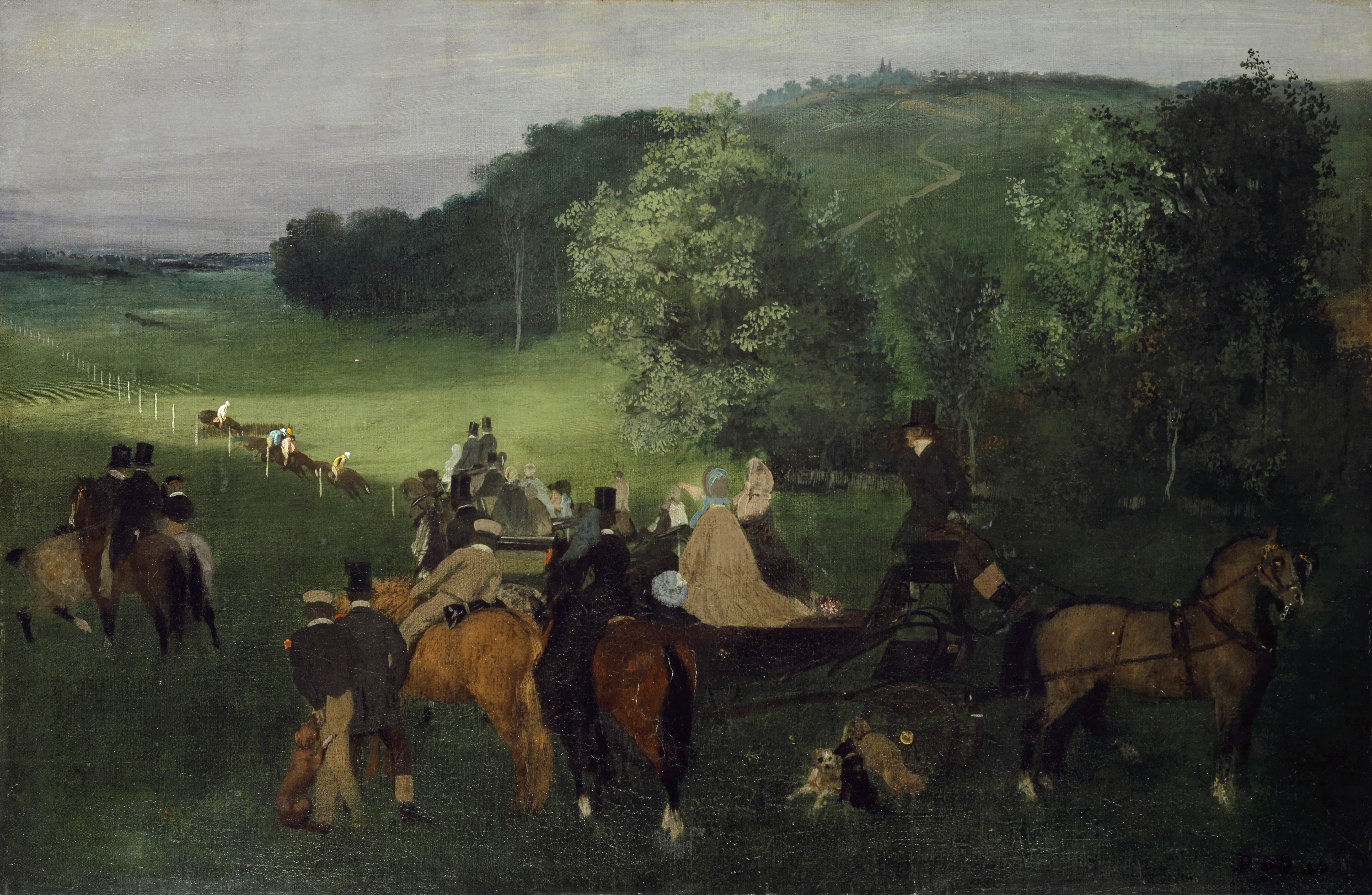《在赛马场（赛马场）》（At the Racecourse (The Races)）｜埃德加·德加 Edgar Degas｜1861–1862