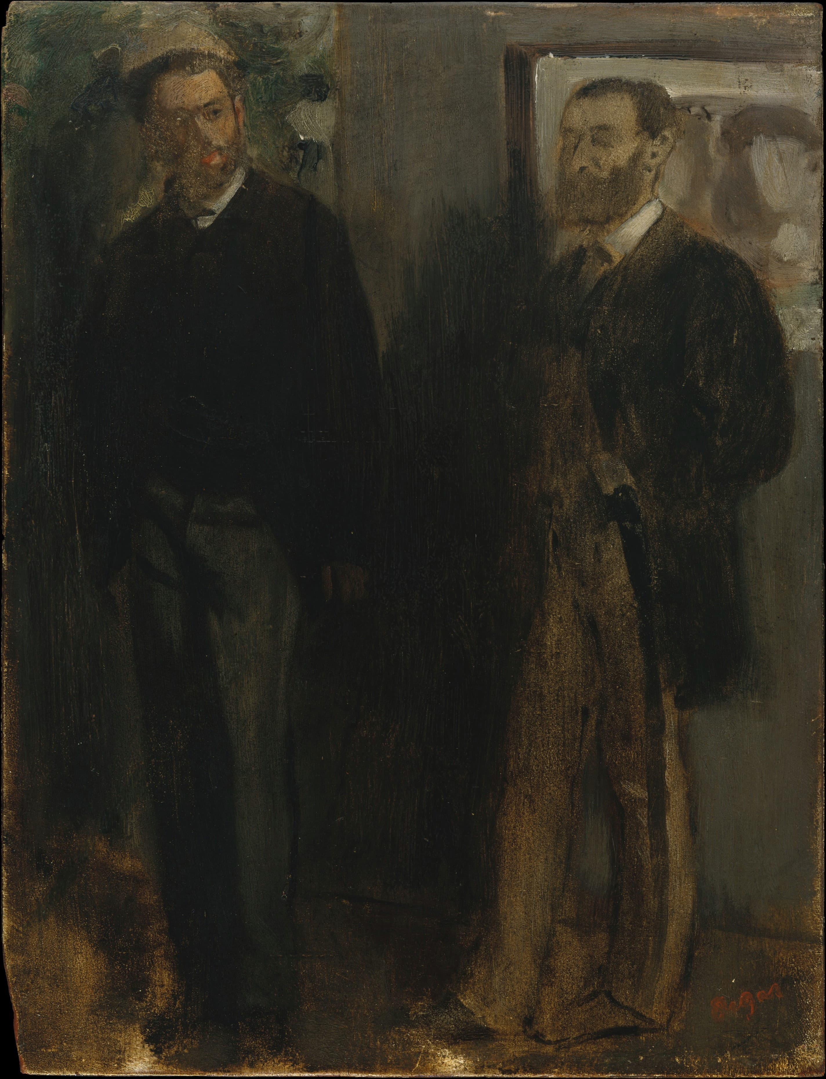 《两个男人》（Two Men）｜埃德加·德加 Edgar Degas｜约 1865–69