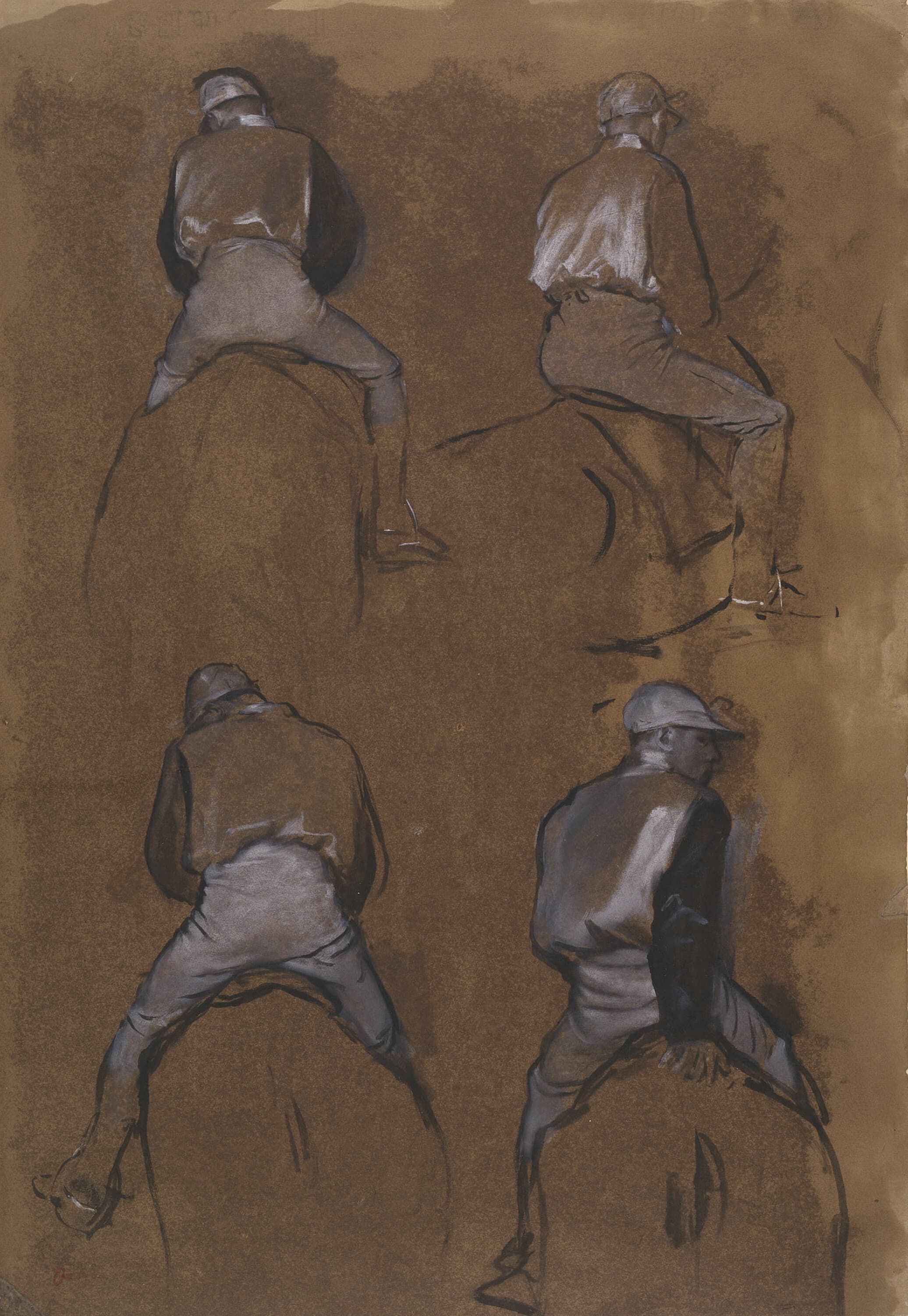 《骑师的四项研究》（Four Studies of a Jockey）｜埃德加·德加 Edgar Degas｜1866