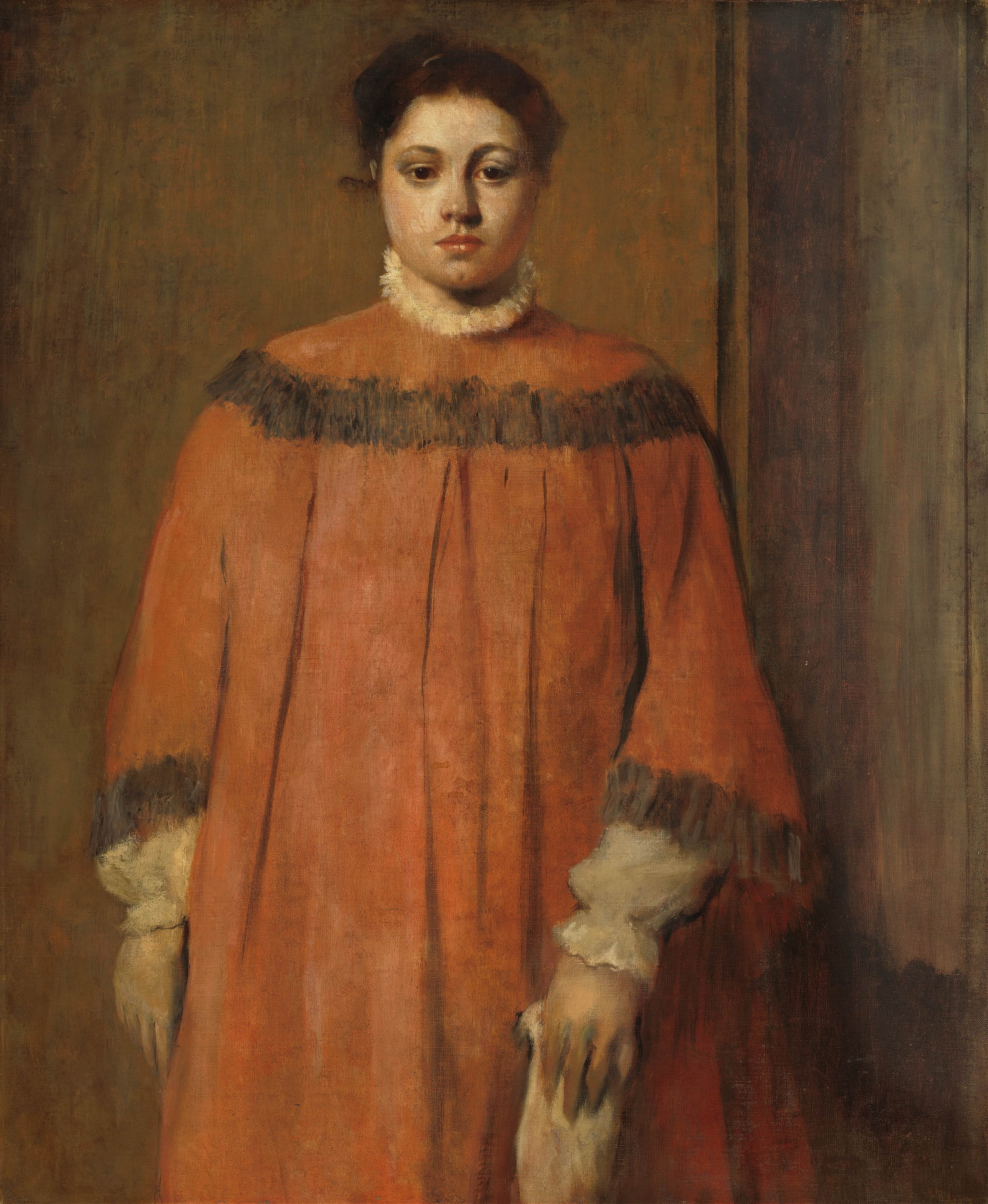 《红衣女孩》（Girl in Red）｜埃德加·德加 Edgar Degas｜约. 1866