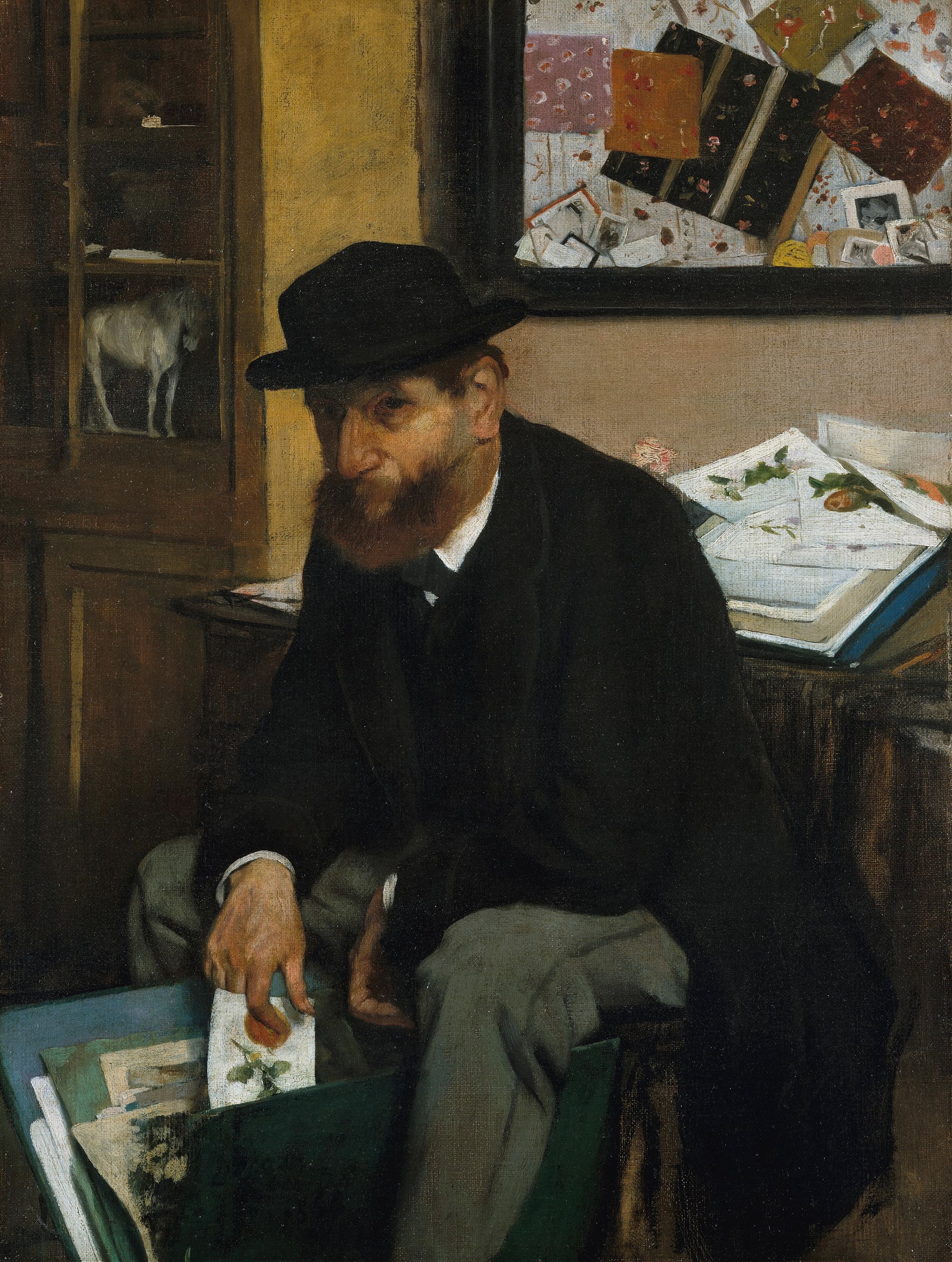 《版画收藏家》（The Collector of Prints）｜埃德加·德加 Edgar Degas｜1866