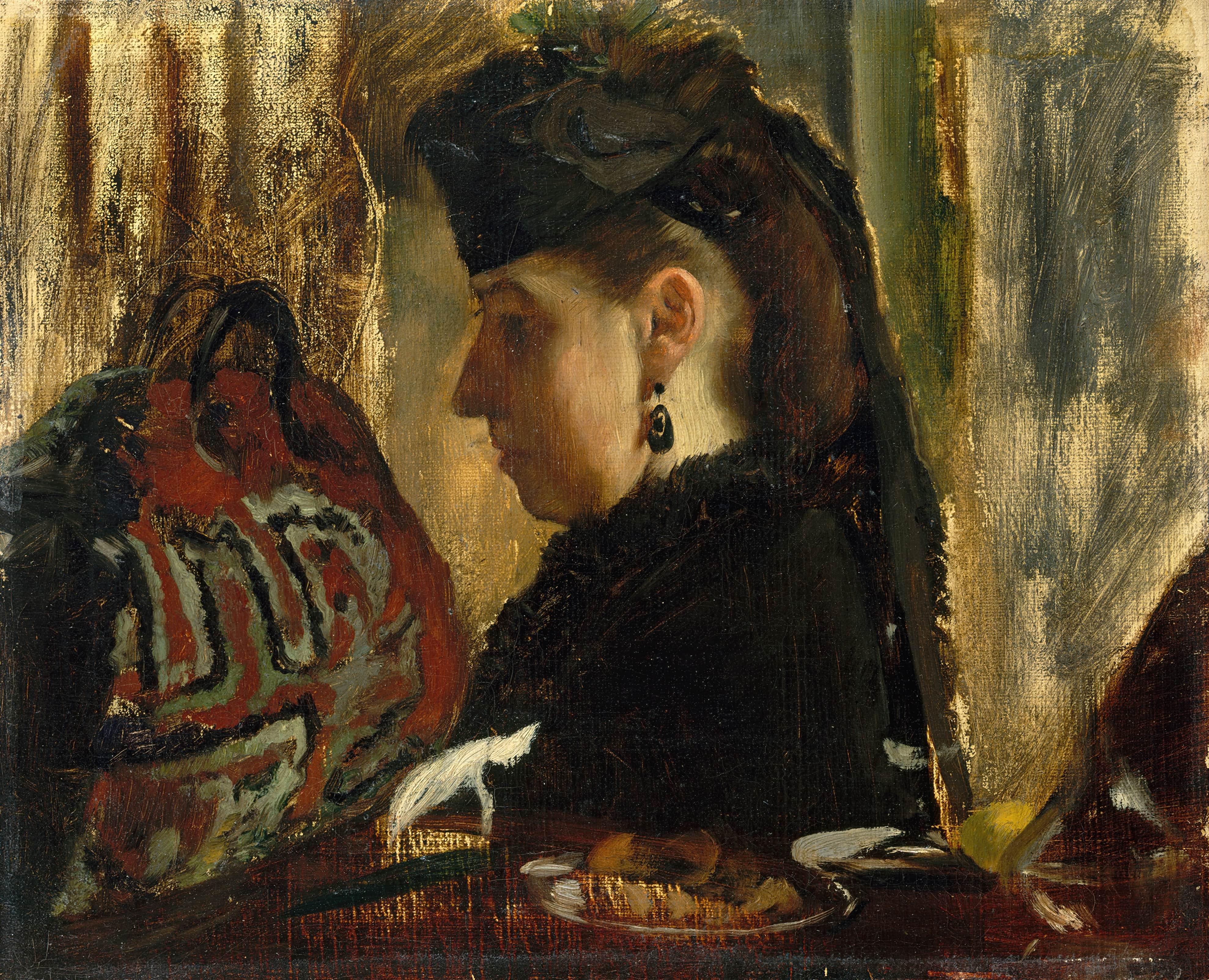 《玛丽·迪豪 (1843–1935)》（Marie Dihau (1843–1935)）｜埃德加·德加 Edgar Degas｜1867–68