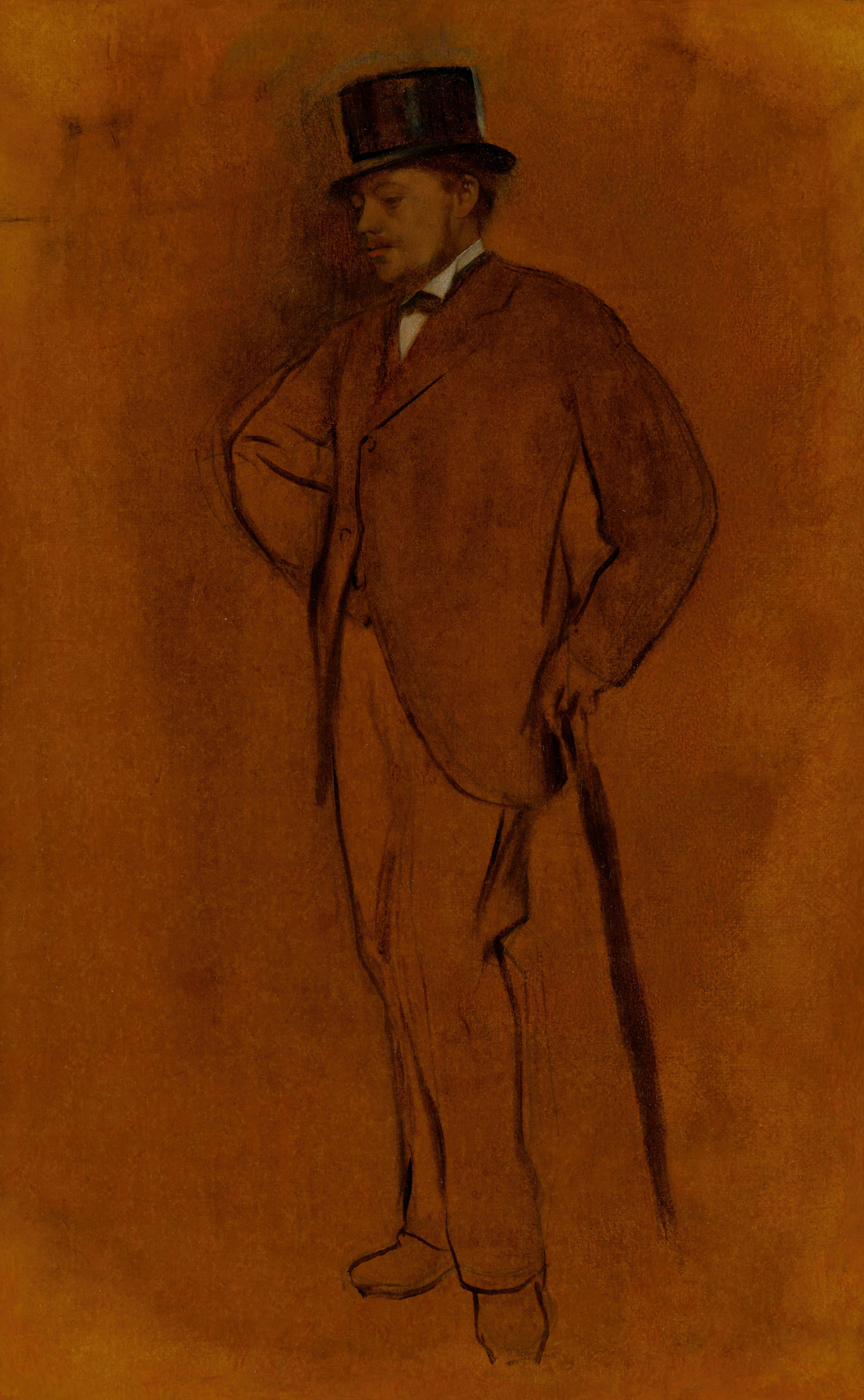 《阿奇勒·德·加斯》（Achille De Gas）｜埃德加·德加 Edgar Degas｜1868–72