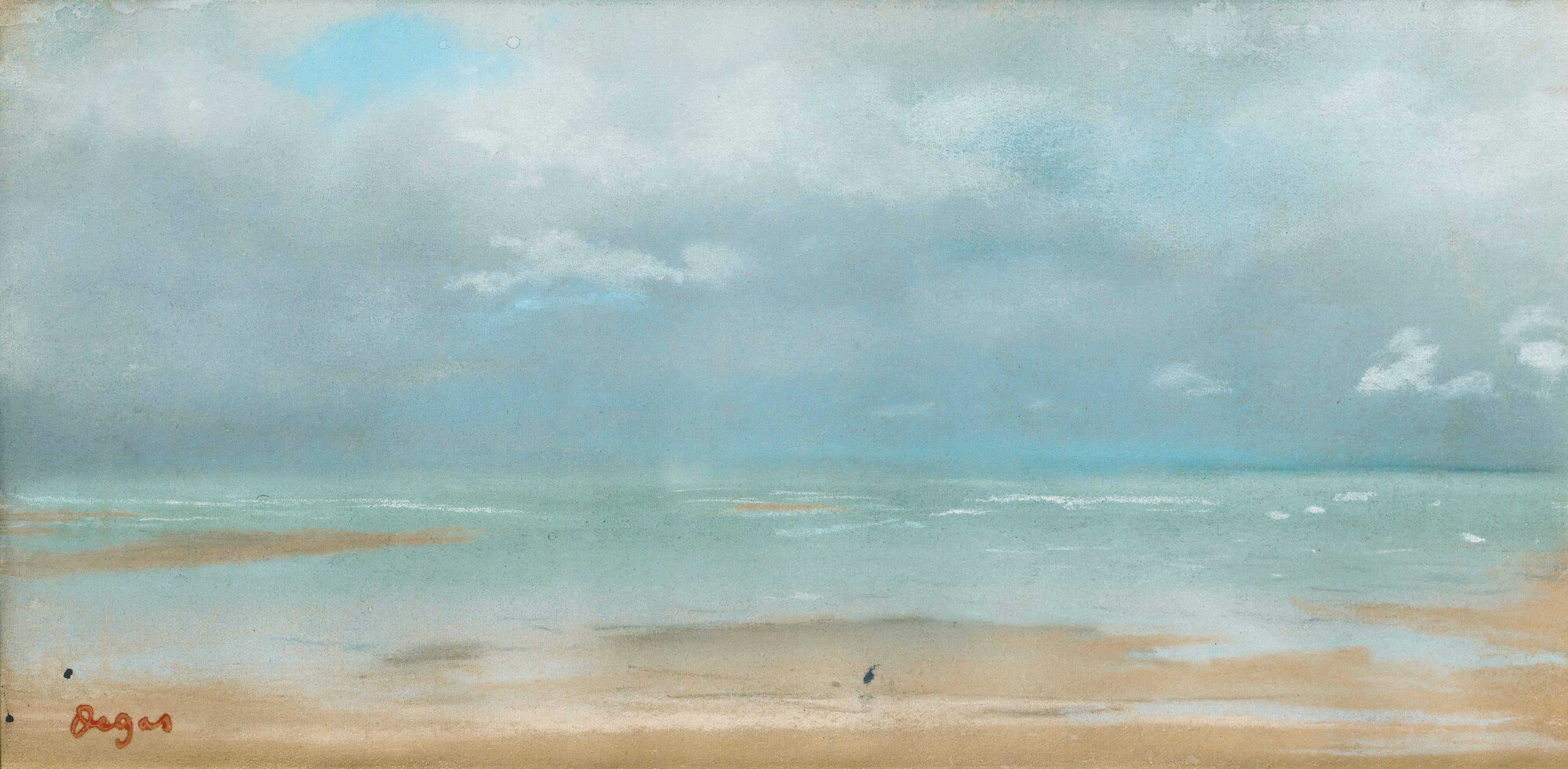 《退潮时的海滩》（Beach At Low Tide）｜埃德加·德加 Edgar Degas｜1869