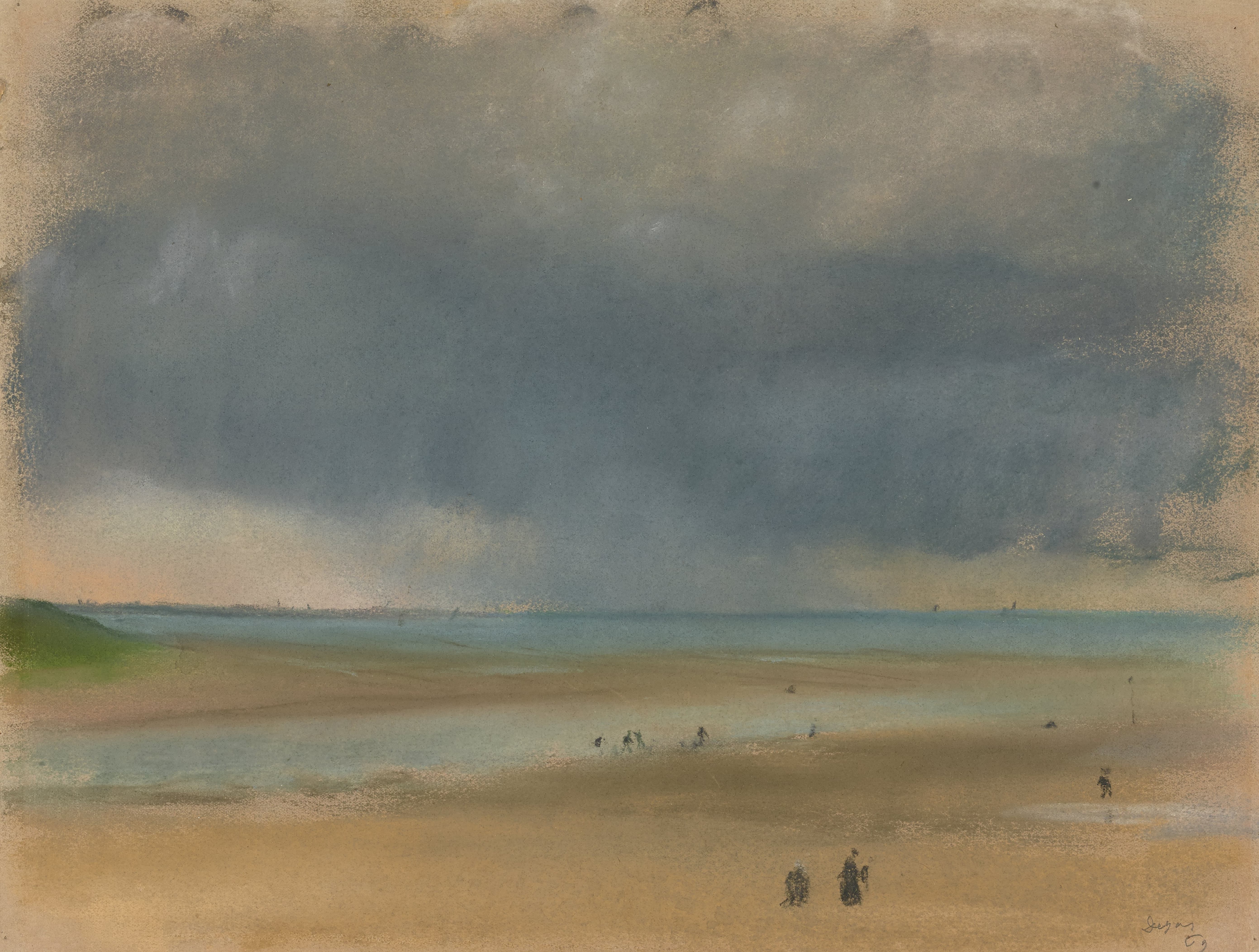 《在海边》（Beside the Sea）｜埃德加·德加 Edgar Degas｜1869