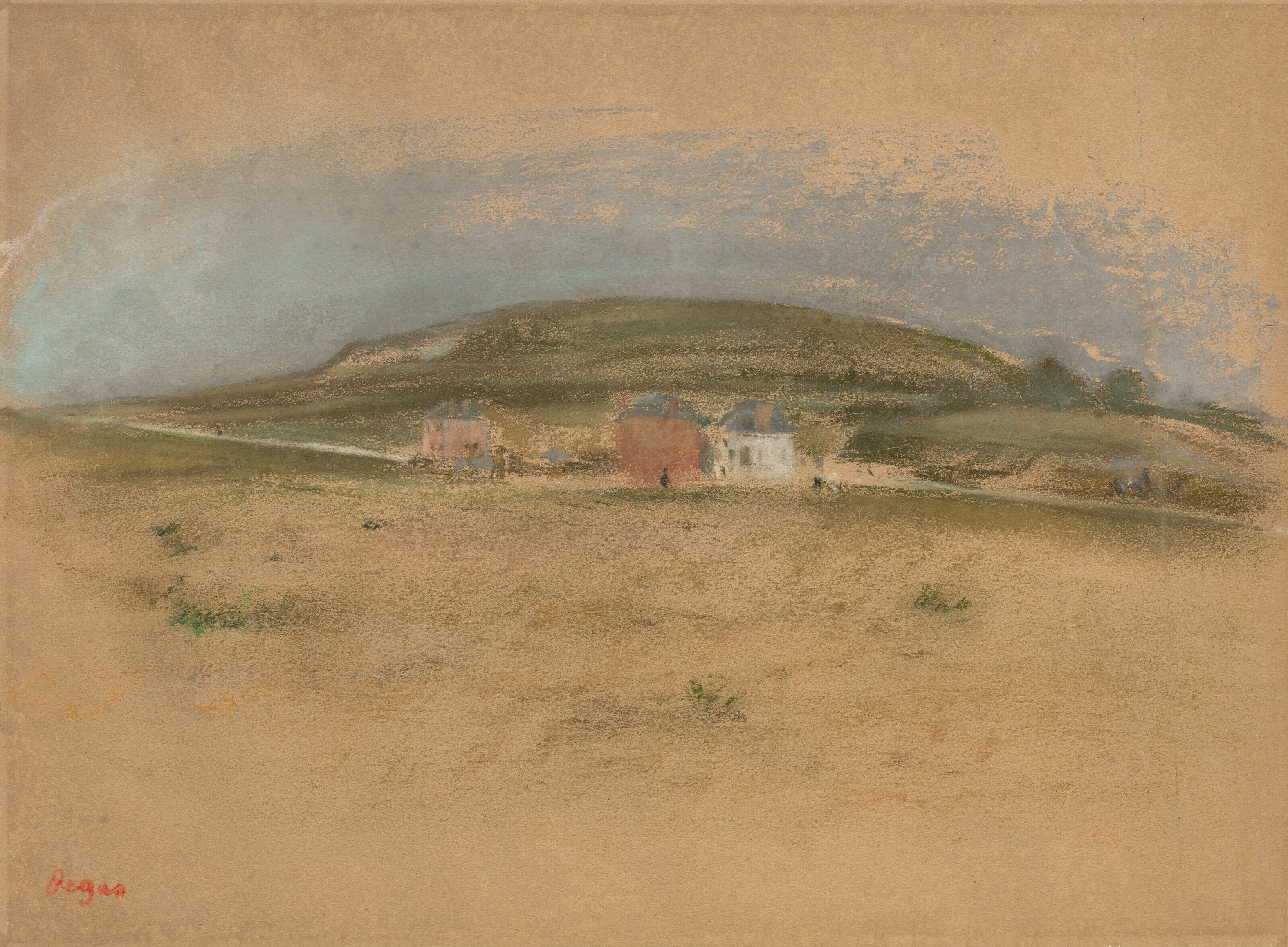 《悬崖脚下的房屋》（Houses at the foot of a cliff）｜埃德加·德加 Edgar Degas｜1869