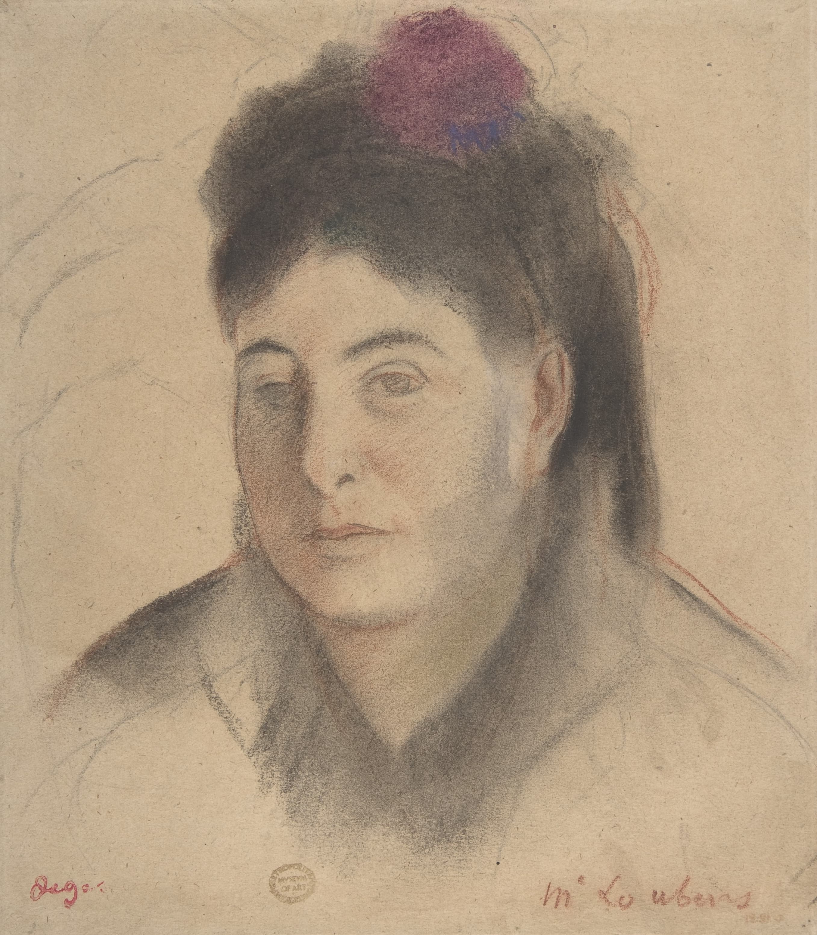《鲁本斯夫人》（Madame Loubens）｜埃德加·德加 Edgar Degas｜约. 1869