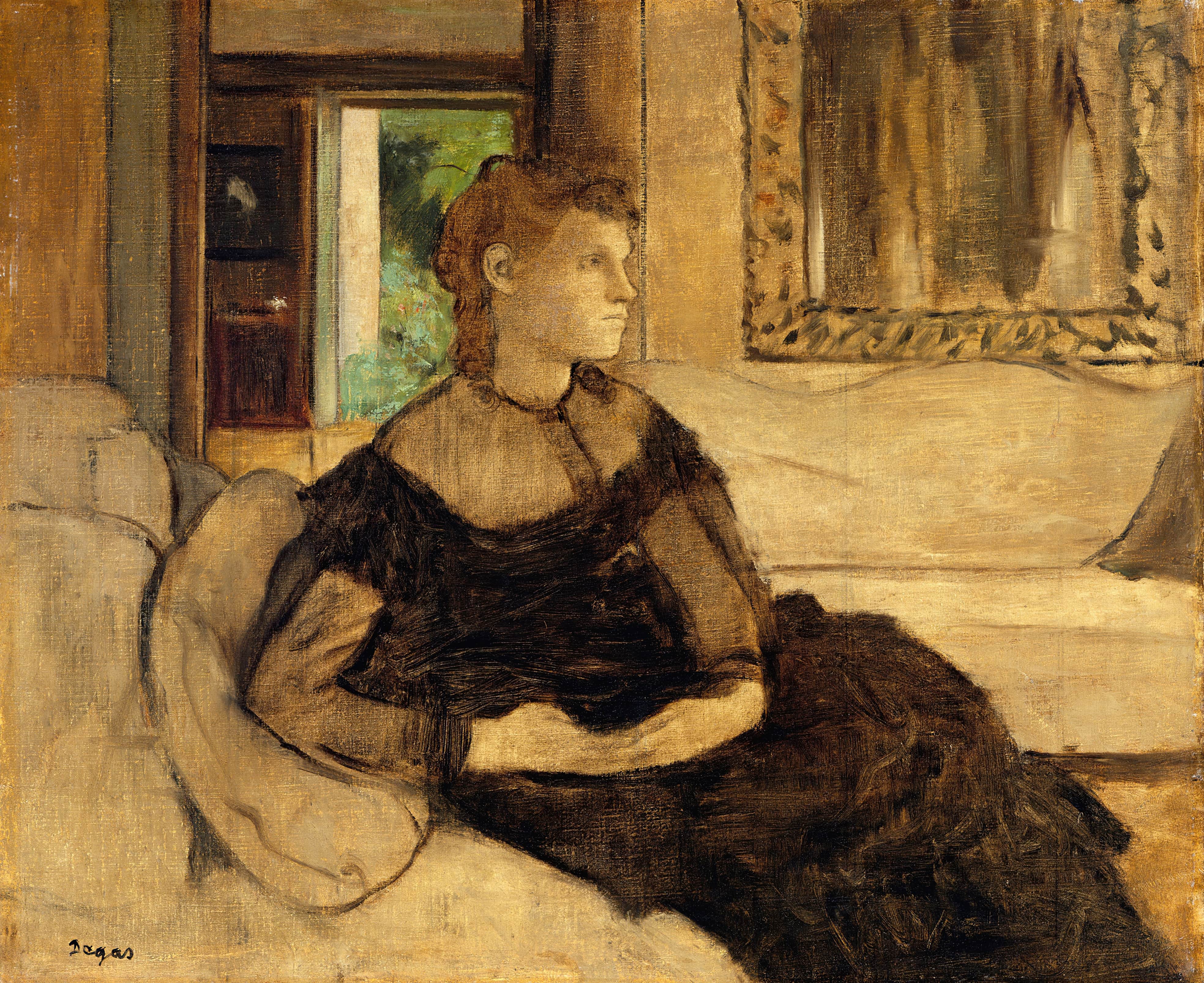 《西奥多·戈比拉德夫人（伊夫·莫里索，1838–1893）》（Madame Théodore Gobillard (Yves Morisot, 1838–1893)）｜埃德加·德加 Edgar Degas｜1869