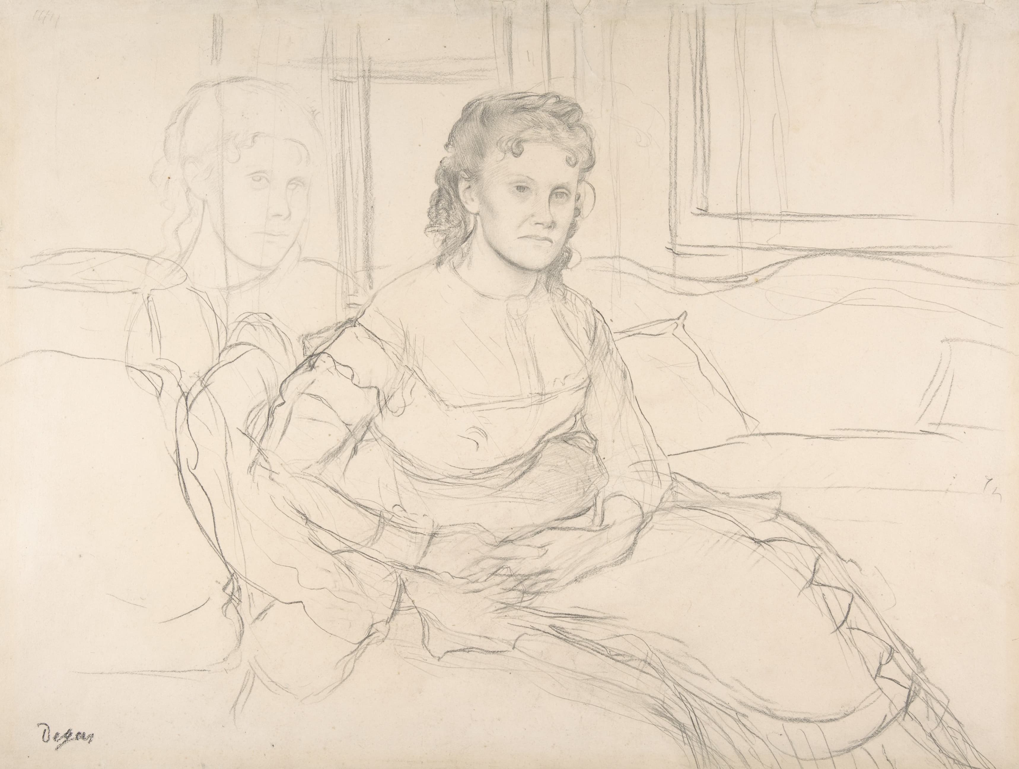 《西奥多·戈比拉德夫人的研究》（Study for Mme Théodore Gobillard）｜埃德加·德加 Edgar Degas｜1869