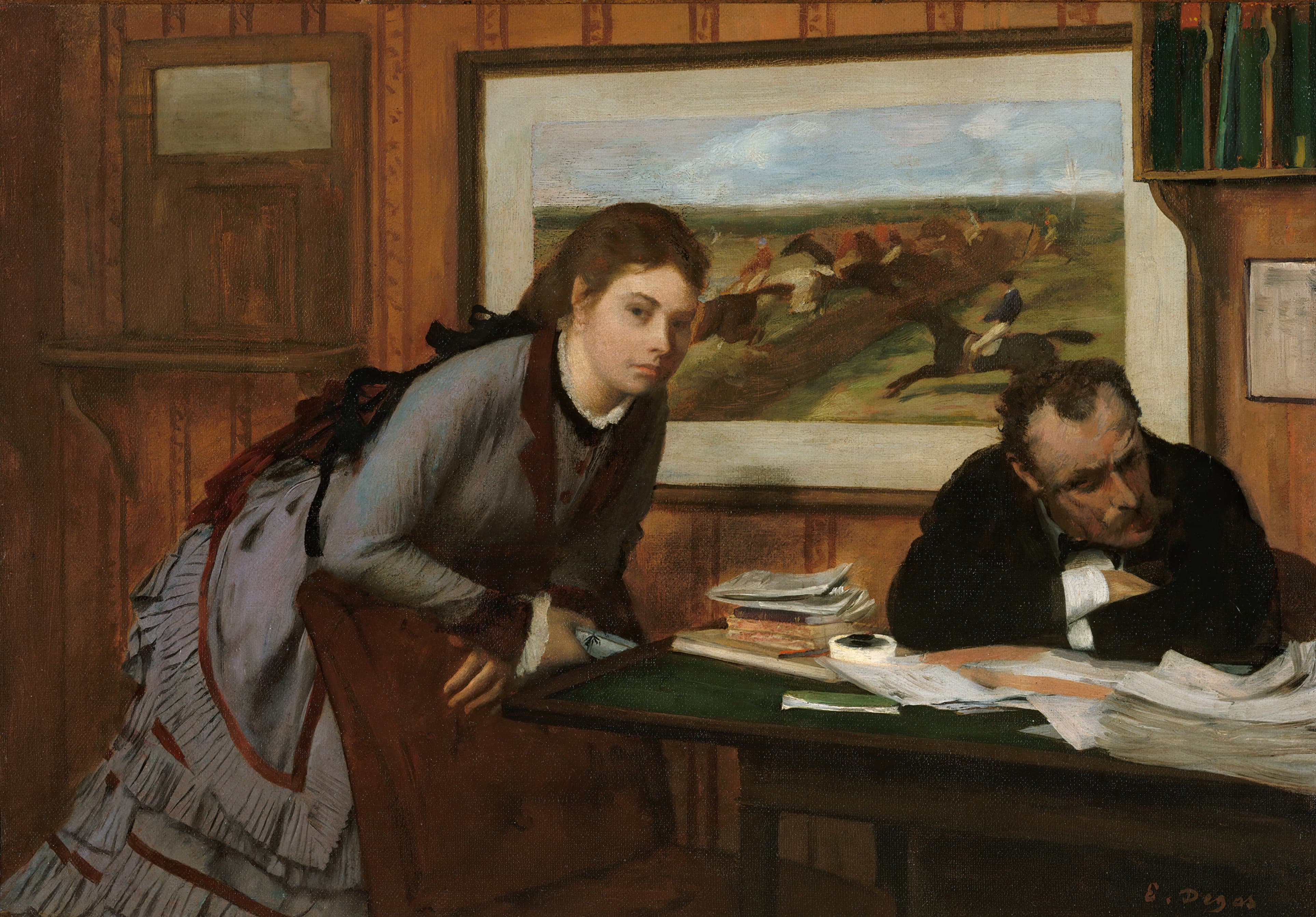 《生闷气》（Sulking）｜埃德加·德加 Edgar Degas｜约 1870