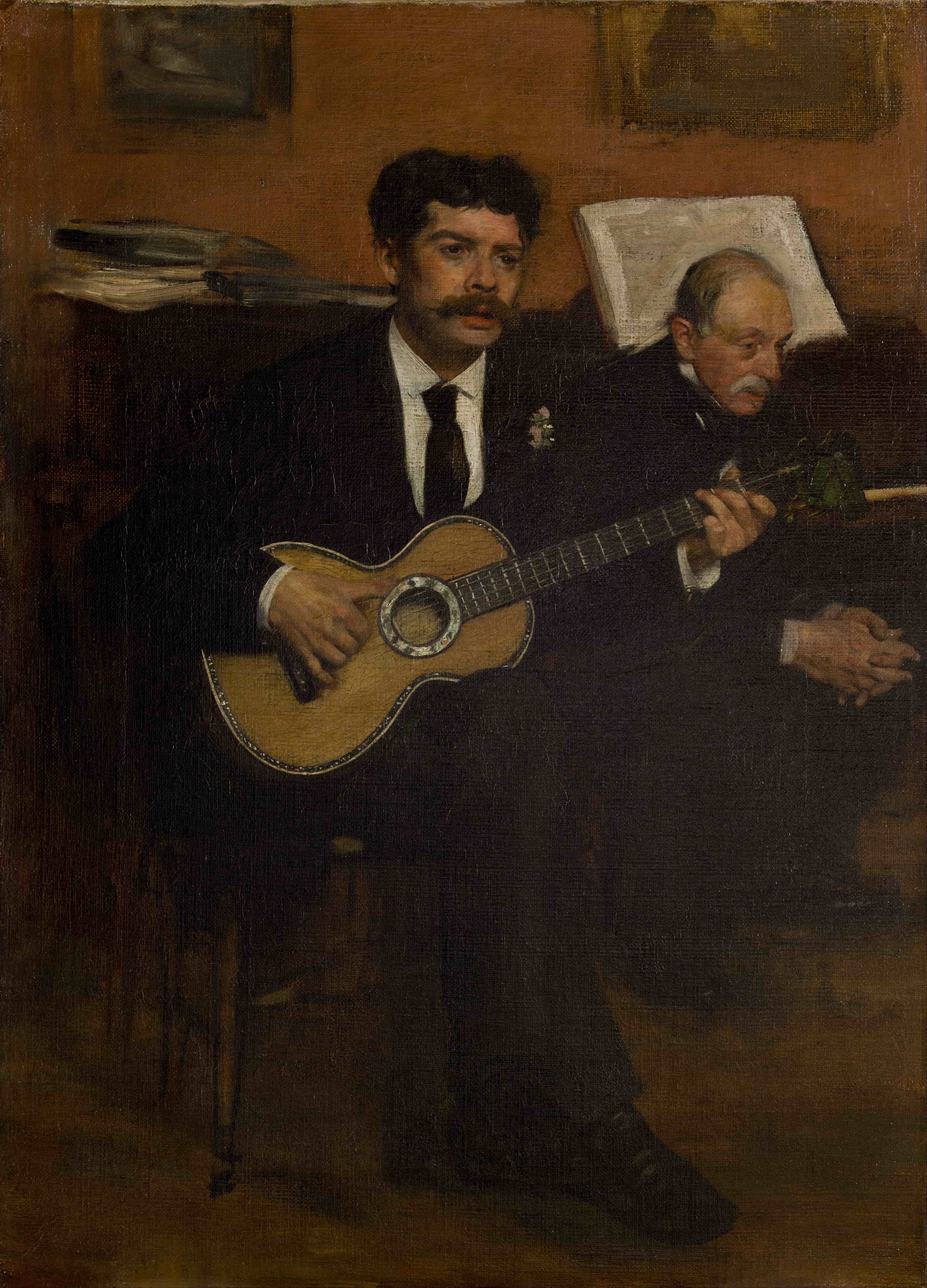 《洛伦佐异教徒和奥古斯特德加斯》（Lorenzo Pagans And Auguste De Gas）｜埃德加·德加 Edgar Degas｜1871–1872