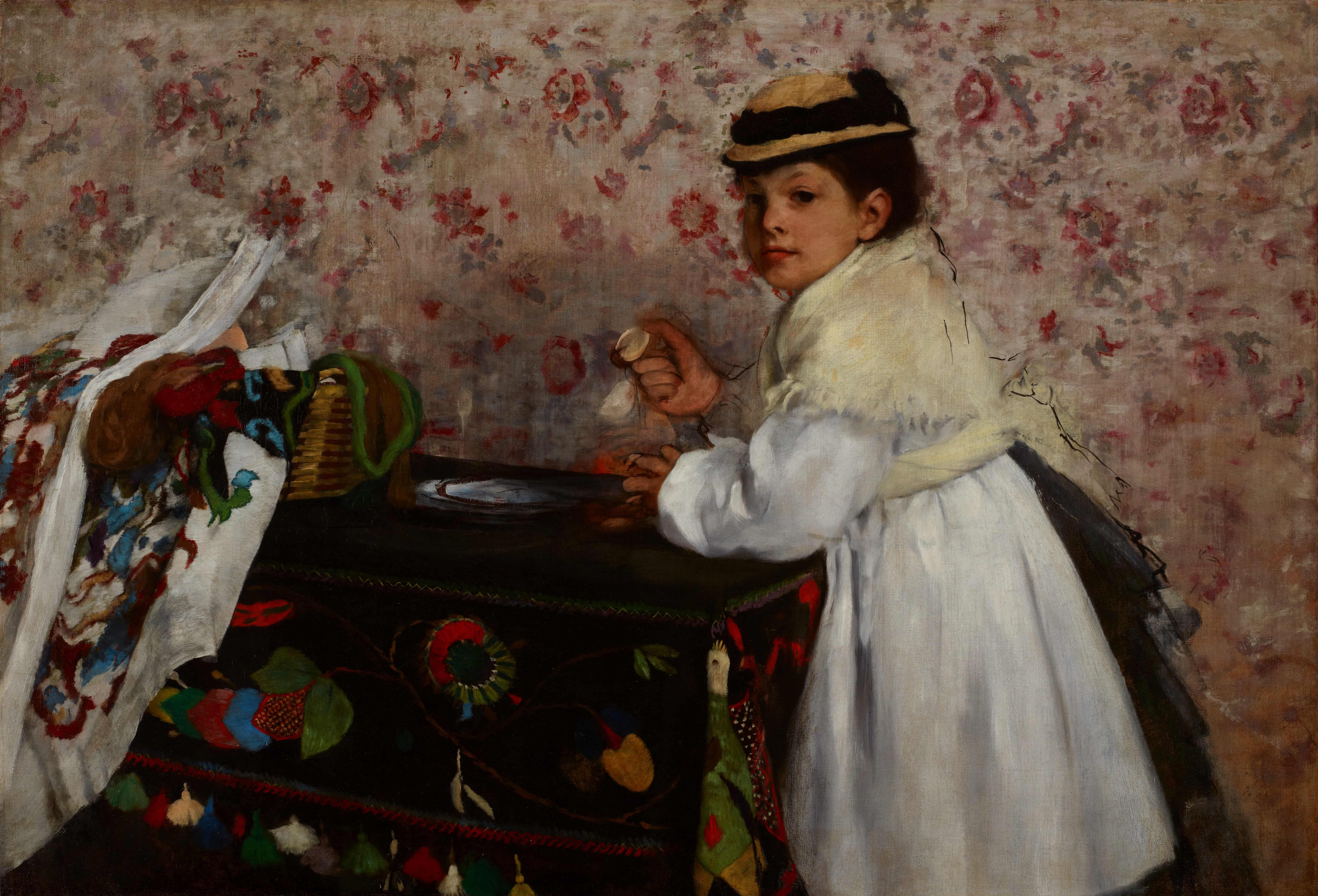 《Mlle 的肖像。霍滕斯·瓦尔平松》（Portrait of Mlle. Hortense Valpinçon）｜埃德加·德加 Edgar Degas｜约. 1871