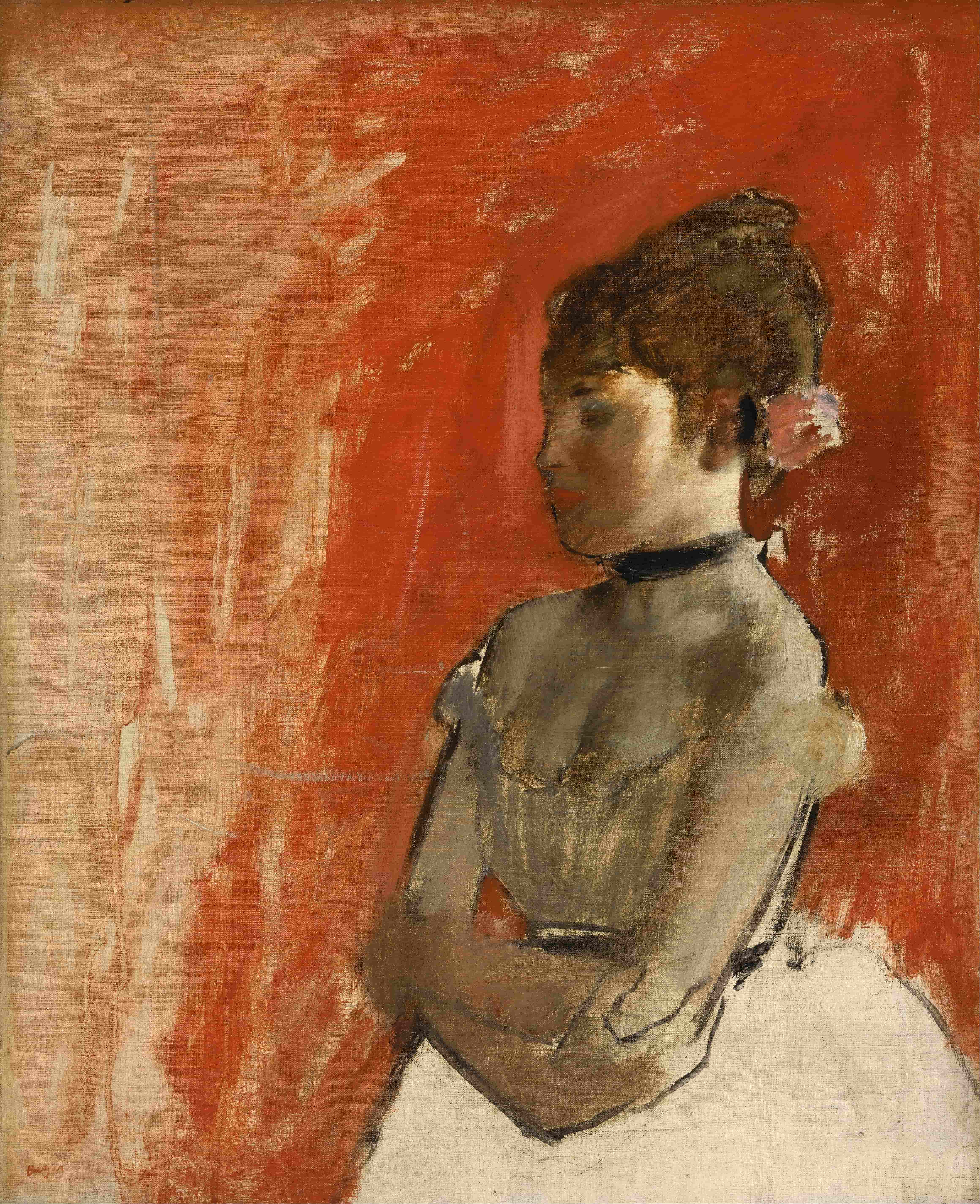 《双臂交叉的芭蕾舞演员》（Ballet Dancer With Arms Crossed）｜埃德加·德加 Edgar Degas｜约 1872