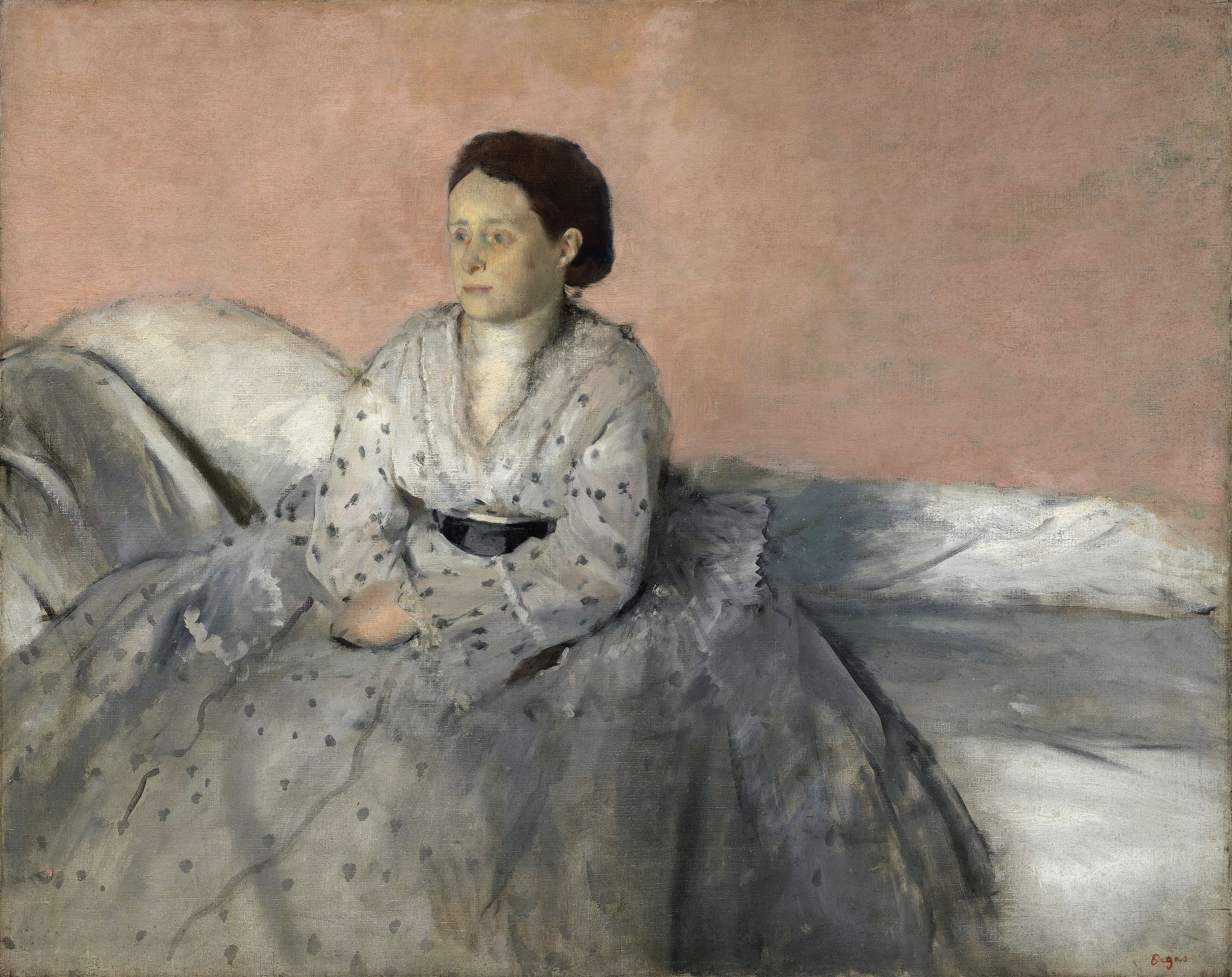 《勒内·德·加斯夫人》（Madame René de Gas）｜埃德加·德加 Edgar Degas｜1872–1873