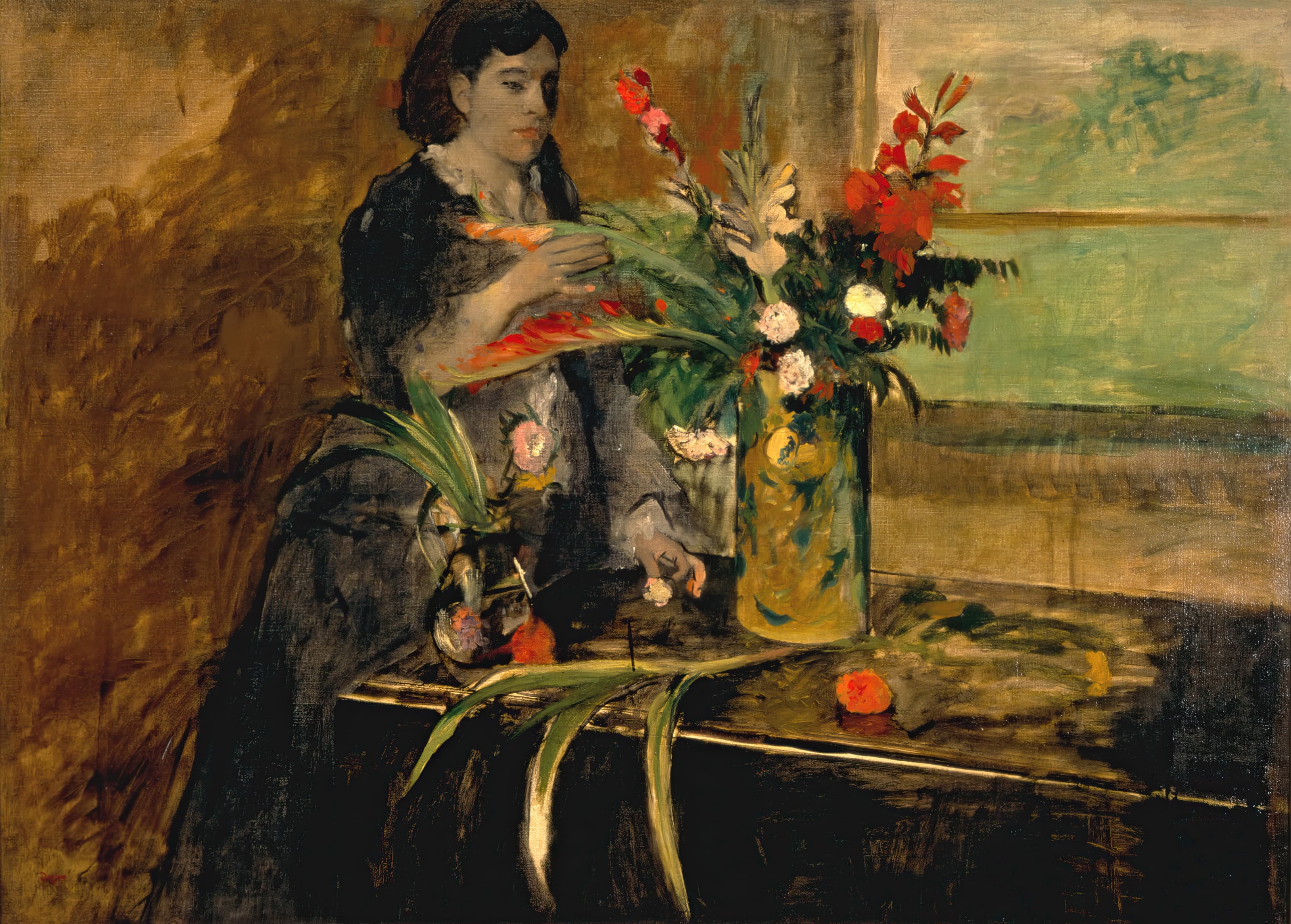 《埃斯特尔·穆森·德加的肖像》（Portrait of Estelle Musson Degas）｜埃德加·德加 Edgar Degas｜1872