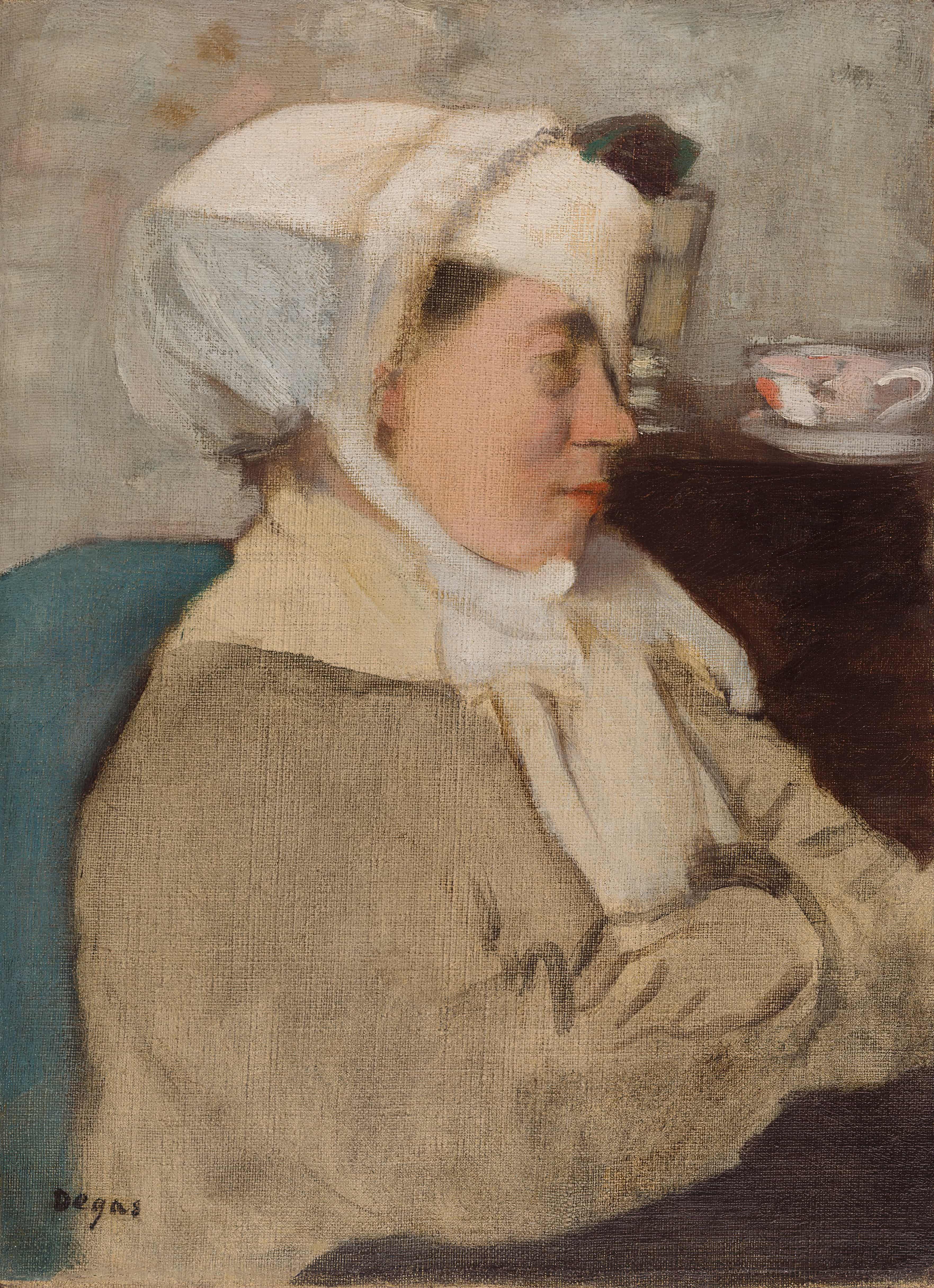 《有绷带的女人》（Woman with a Bandage）｜埃德加·德加 Edgar Degas｜between 1872–1873