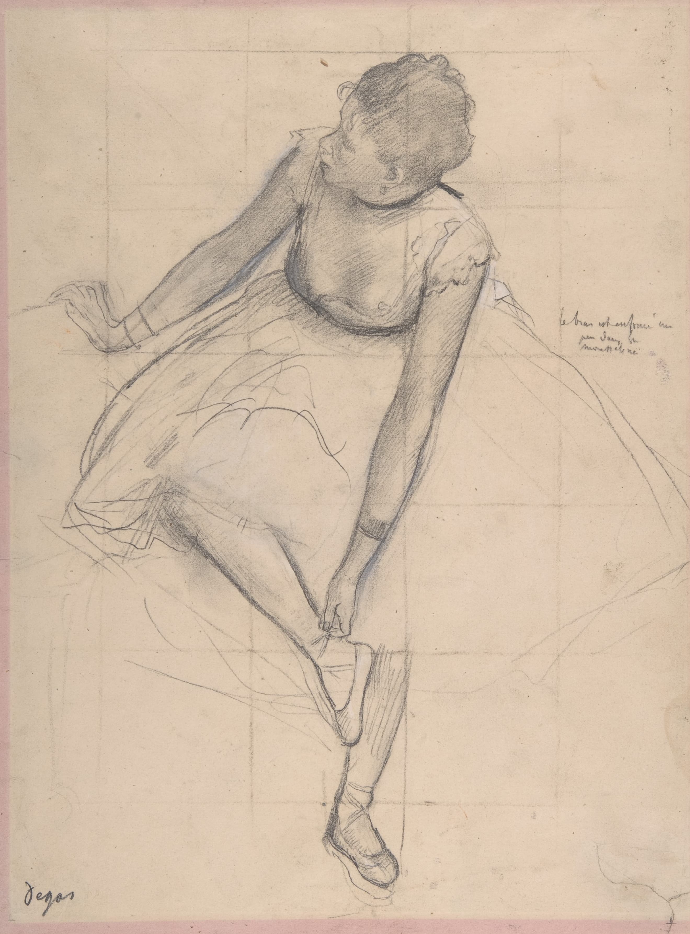 《舞者调整她的拖鞋》（Dancer Adjusting Her Slipper）｜埃德加·德加 Edgar Degas｜1873