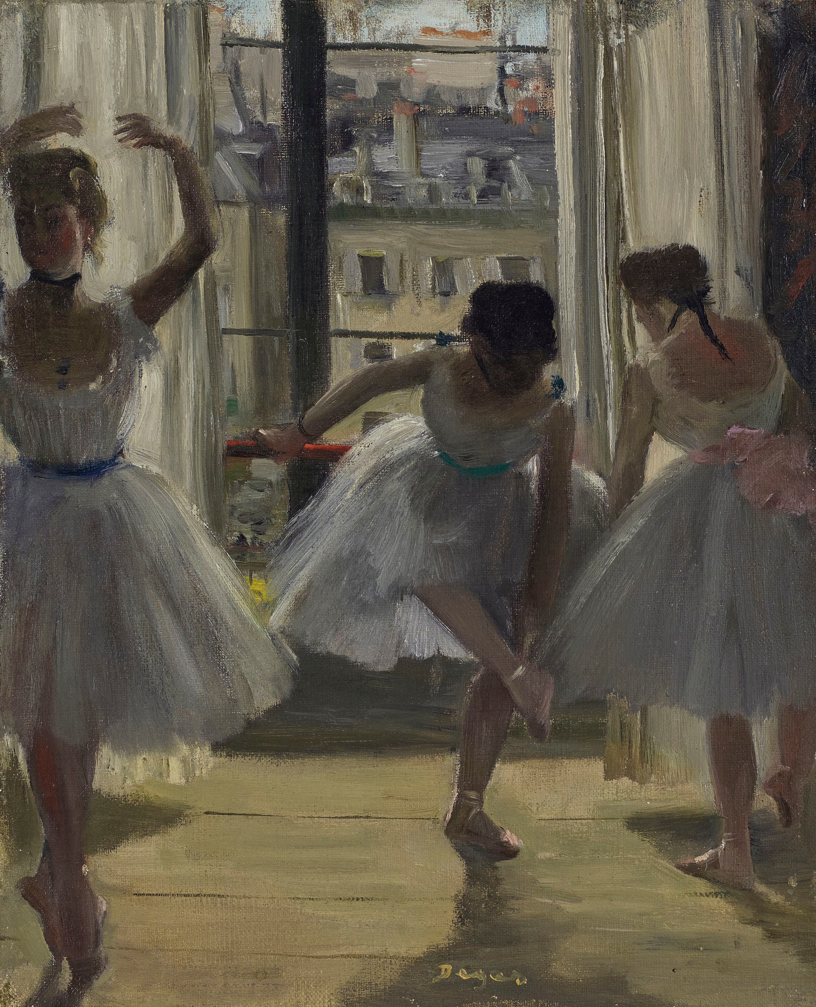 《健身房里的舞者（三名舞者）》（Dancers in an exercise room (Three Dancers)）｜埃德加·德加 Edgar Degas｜1873