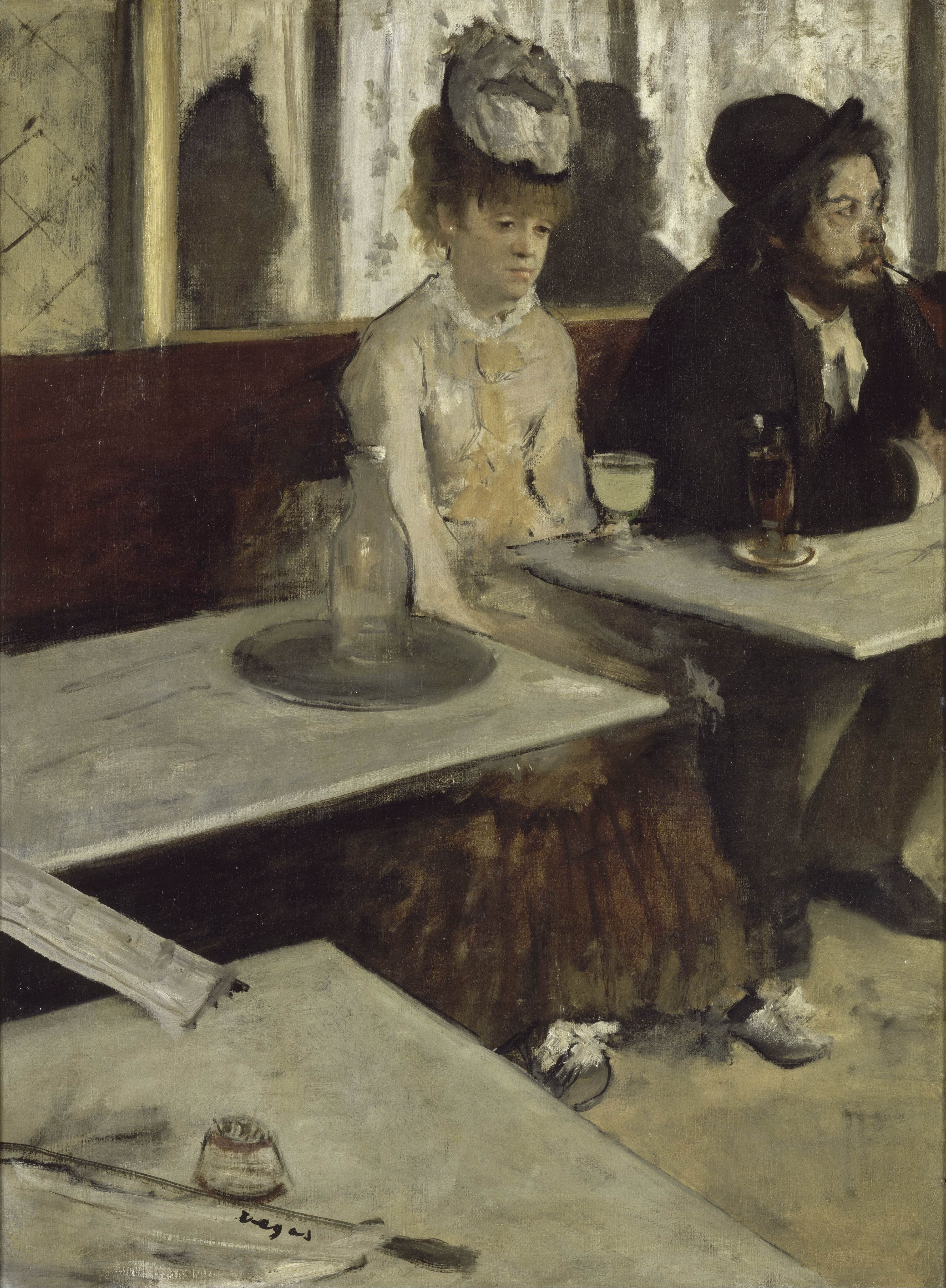 《在咖啡馆里》（In A Café）｜埃德加·德加 Edgar Degas｜1873