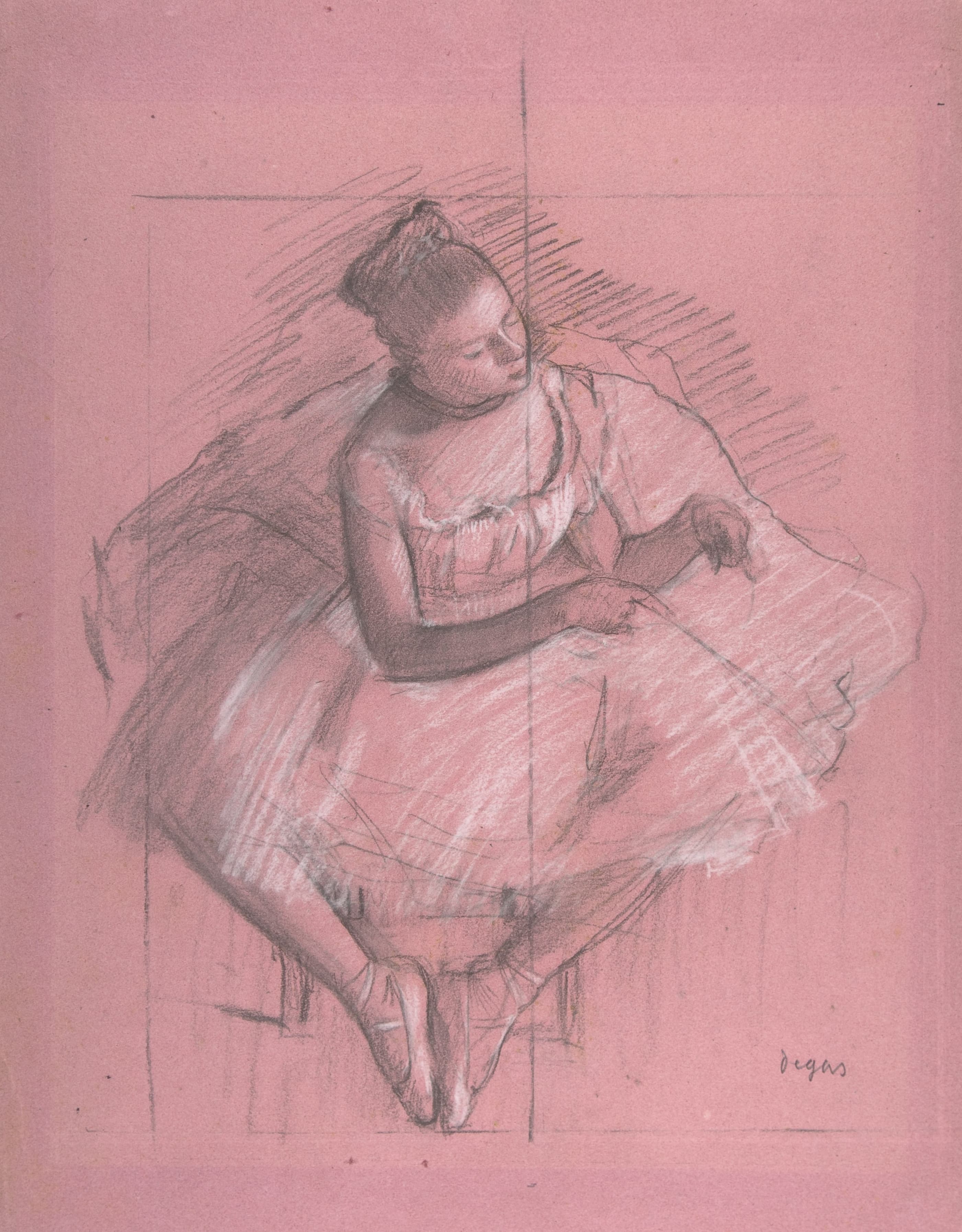《坐姿舞者》（Seated Dancer）｜埃德加·德加 Edgar Degas｜1873–74