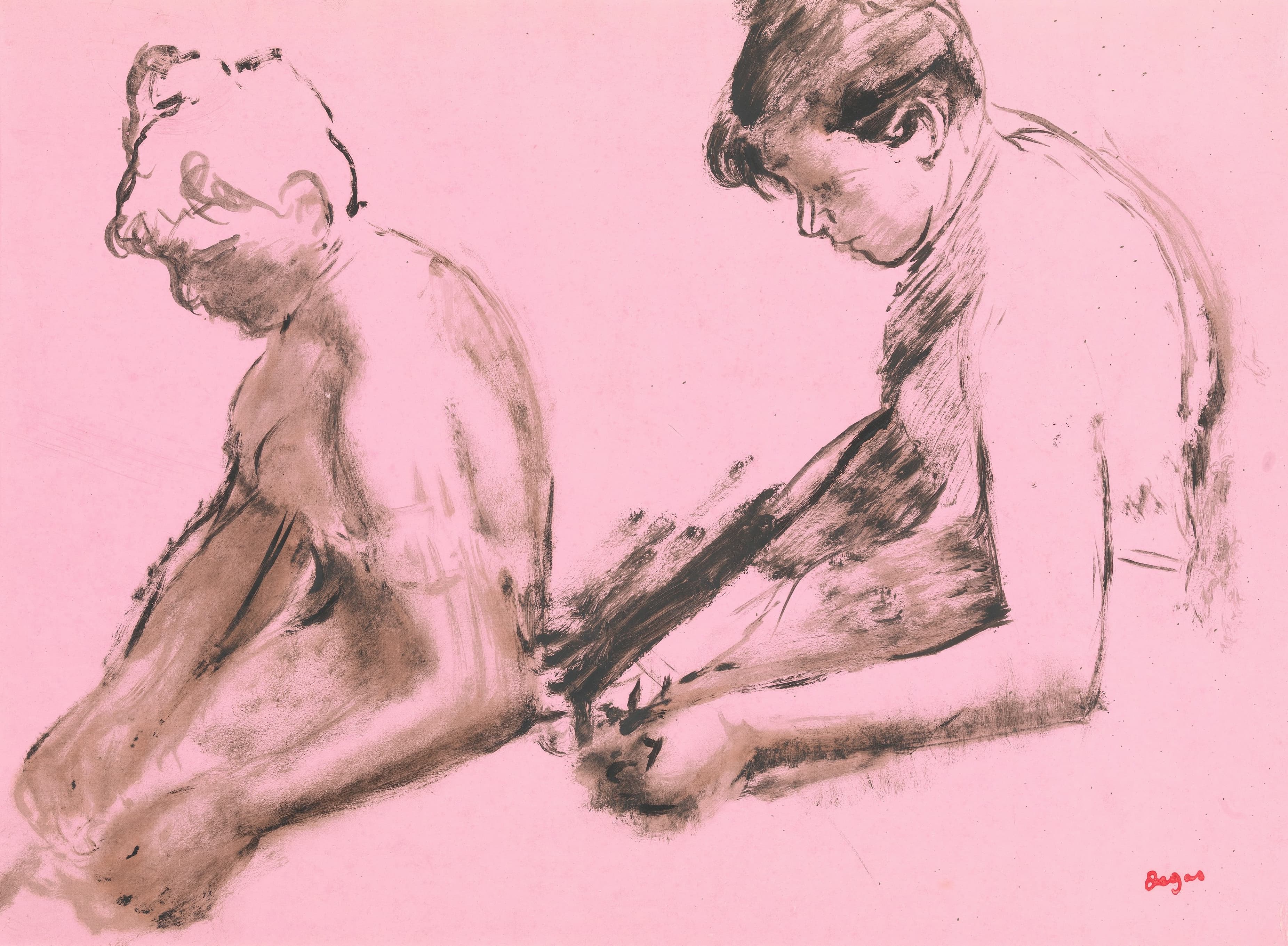 《舞者的两项研究》（Two Studies of Dancers）｜埃德加·德加 Edgar Degas｜约. 1873