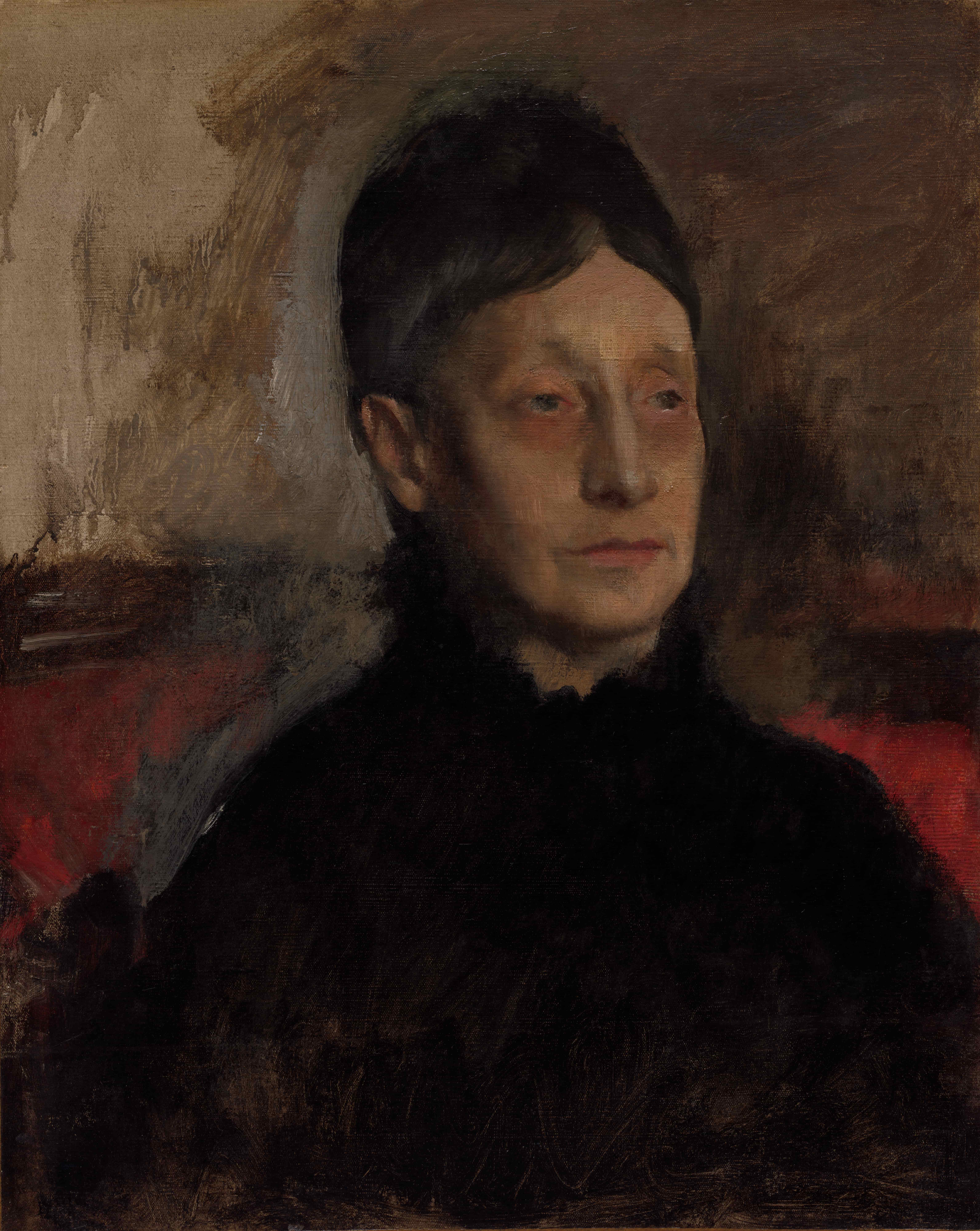 《斯特凡尼娜·普里米西勒·卡拉法 (Stefanina Primicile Carafa)，西塞拉莱侯爵夫人和蒙特贾西公爵夫人》（Stefanina Primicile Carafa, Marchioness of Cicerale and Duchess of Montejasi）｜埃德加·德加 Edgar Degas｜约. 1875