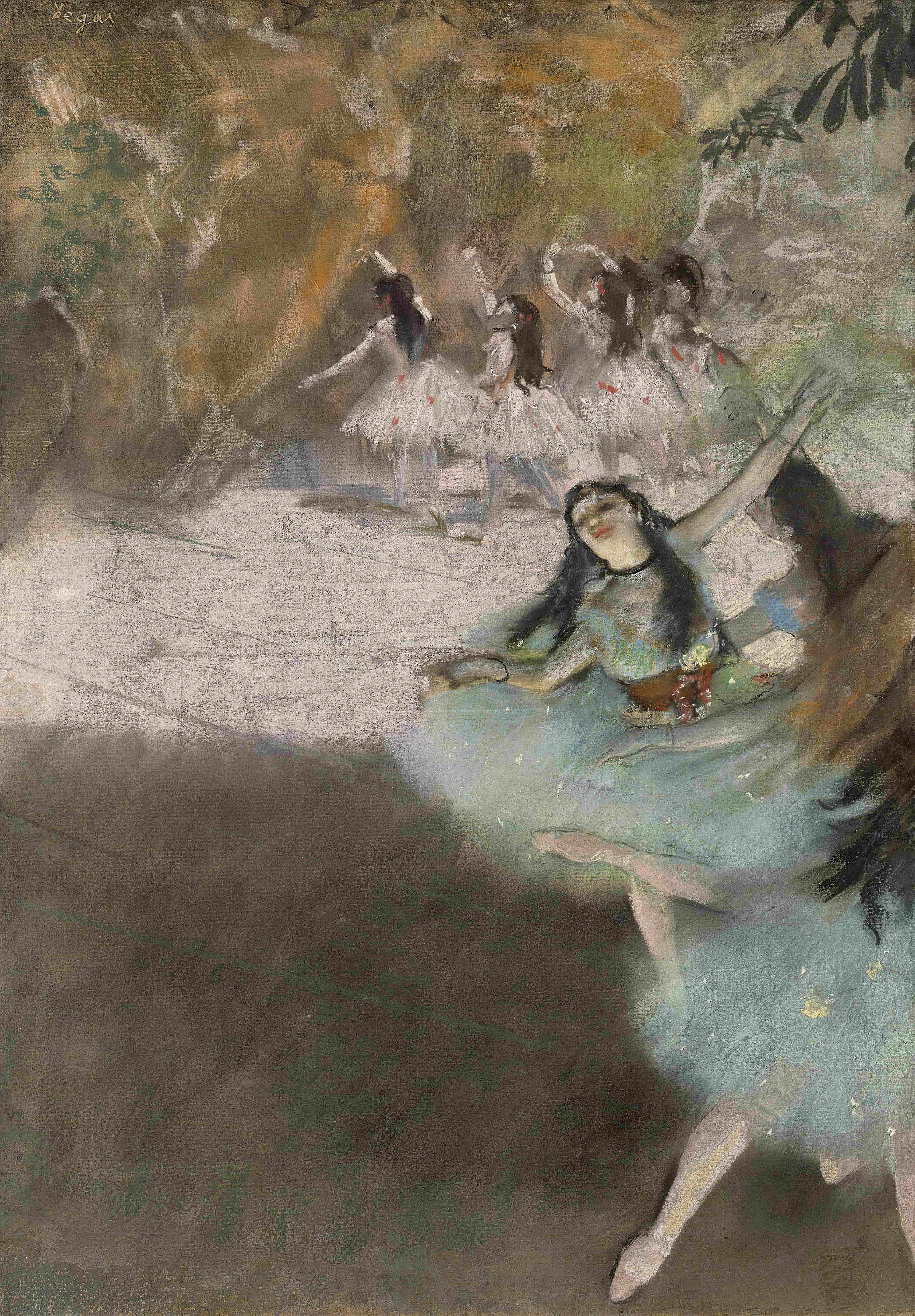 《在舞台上》（On the Stage）｜埃德加·德加 Edgar Degas｜1876–77