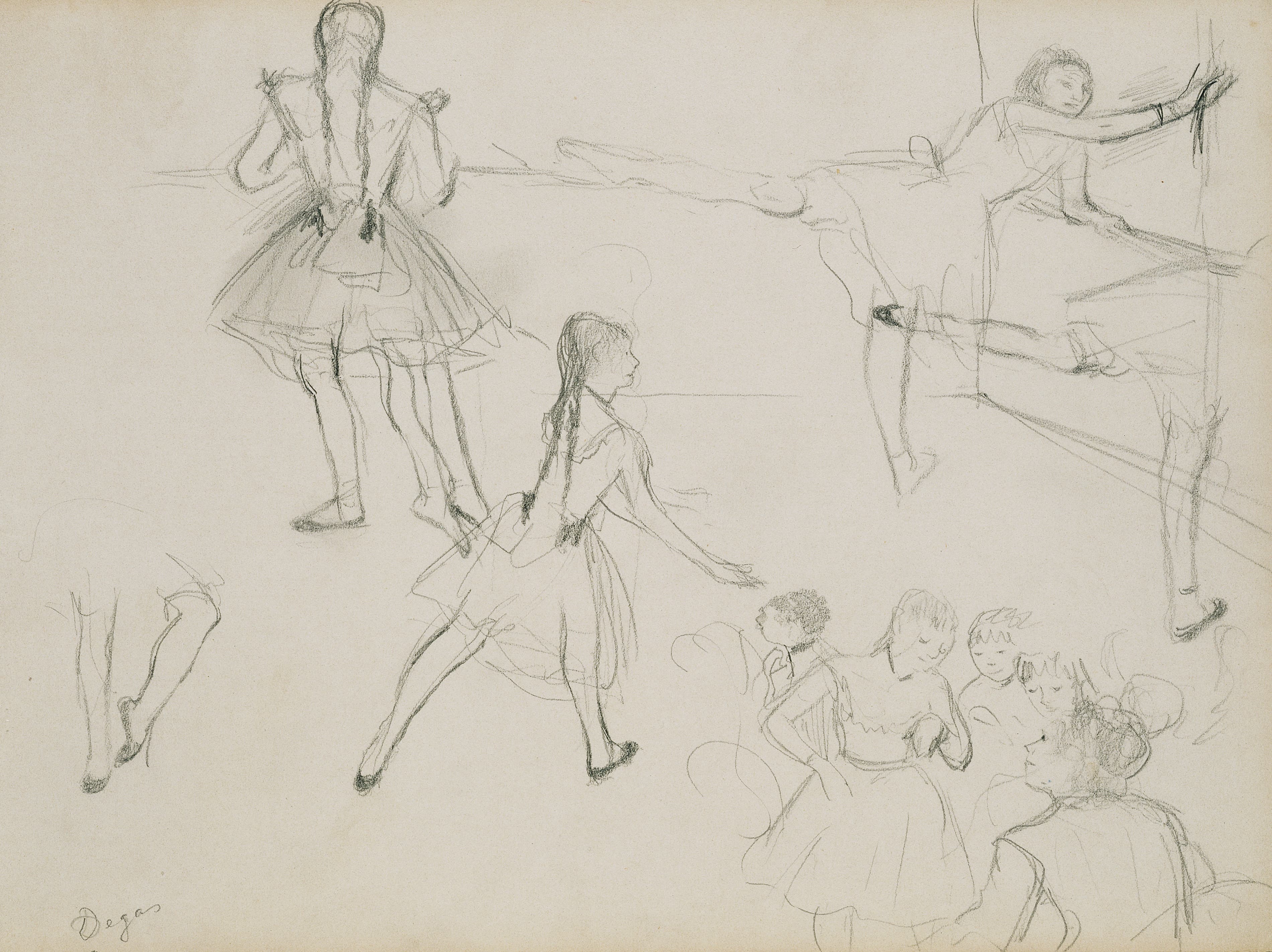 《芭蕾舞演员排练》（Ballet Dancers Rehearsing）｜埃德加·德加 Edgar Degas｜1877