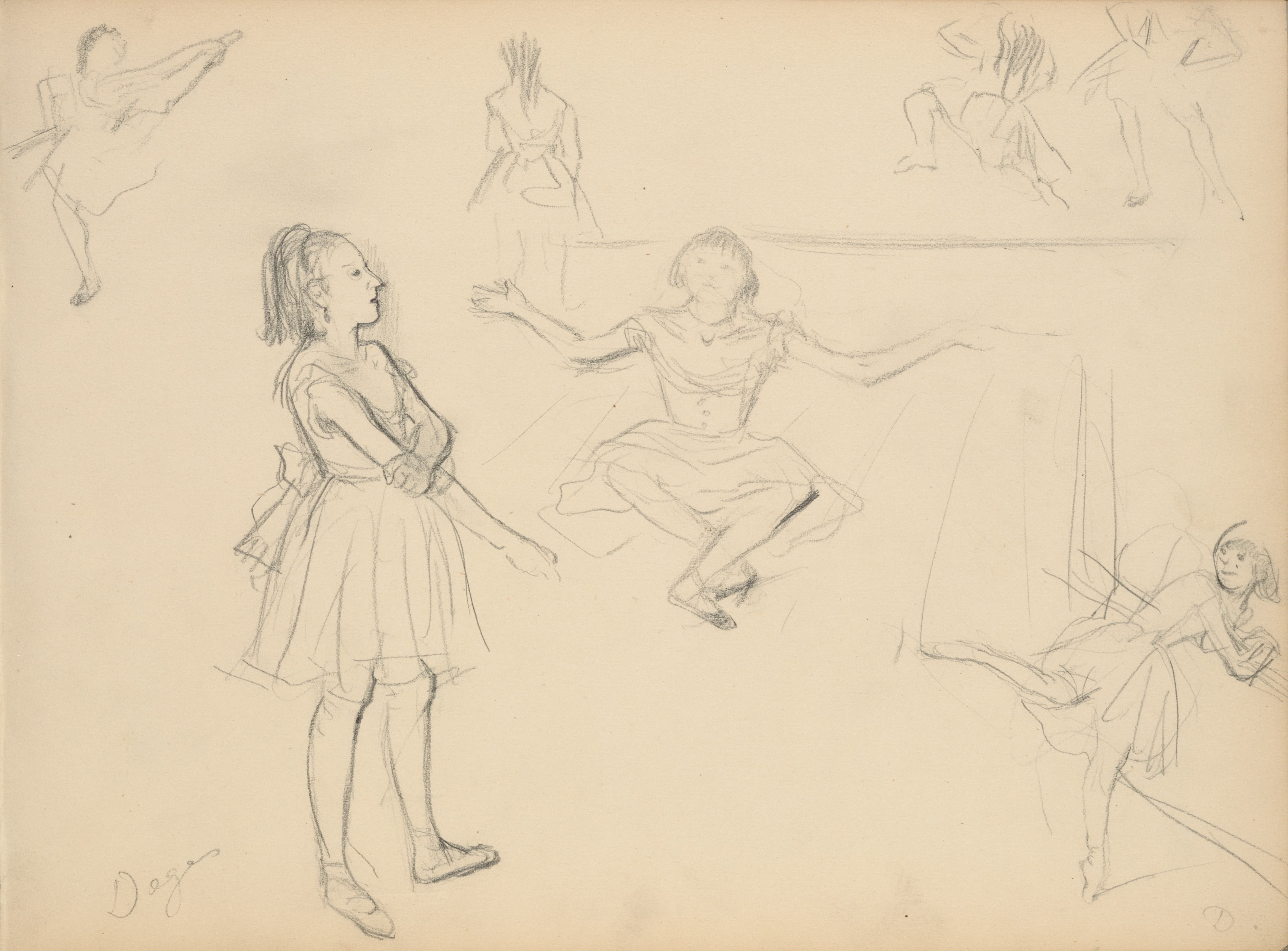《芭蕾舞演员排练》（Ballet Dancers Rehearsing）｜埃德加·德加 Edgar Degas｜1877