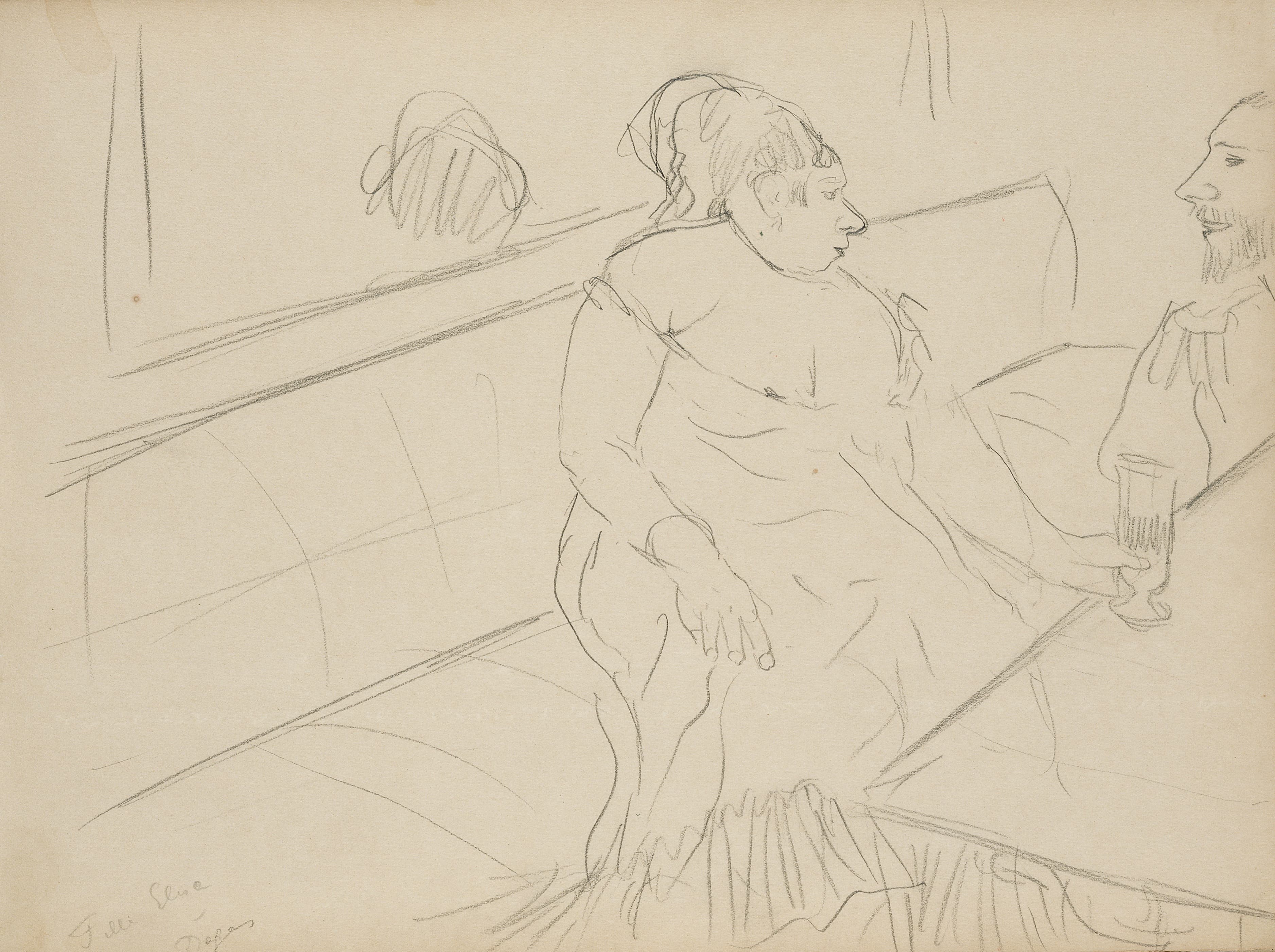 《妓院场景》（Brothel Scene）｜埃德加·德加 Edgar Degas｜1877