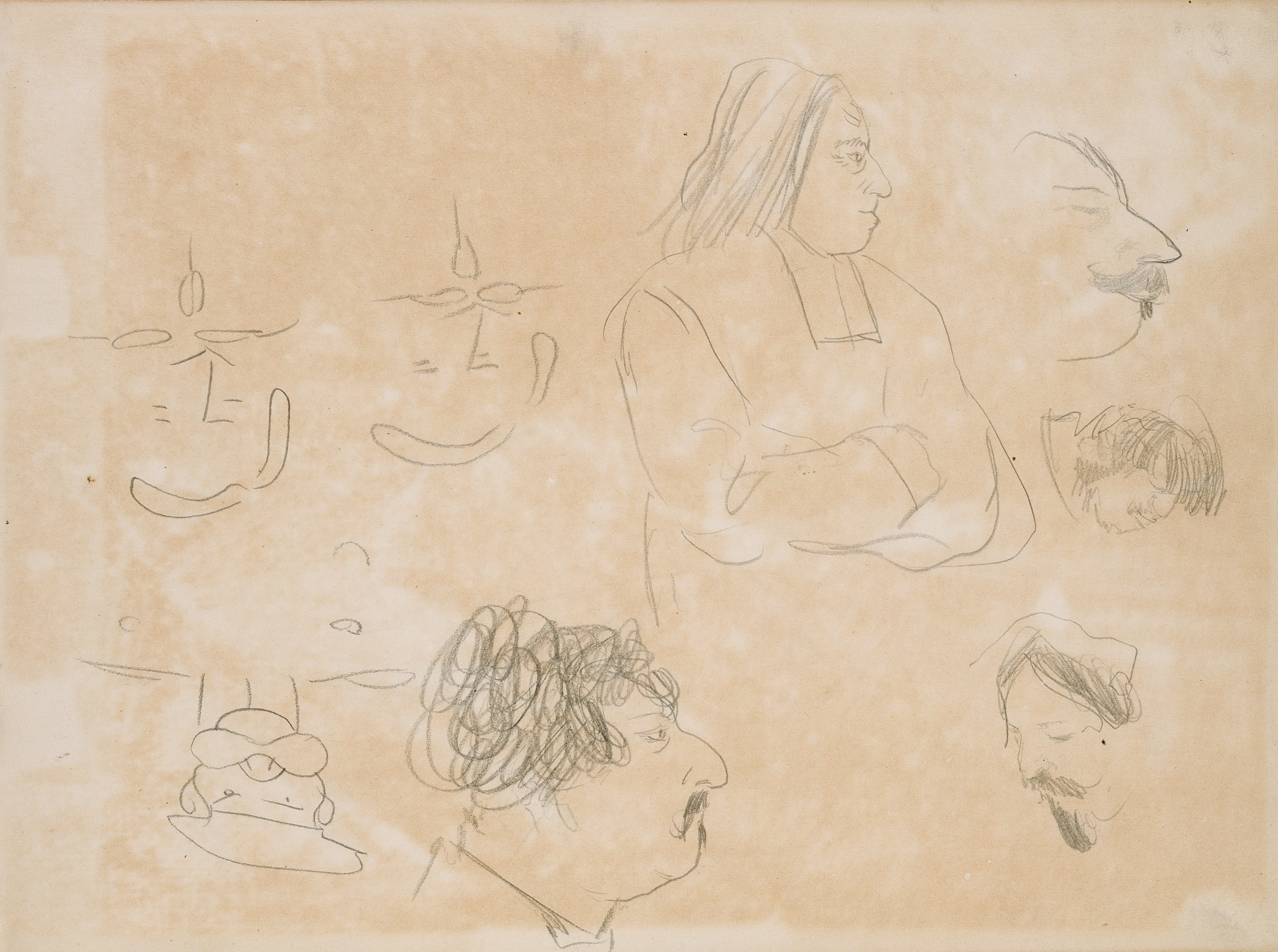 《漫画素描》（Caricature Sketches）｜埃德加·德加 Edgar Degas｜1877