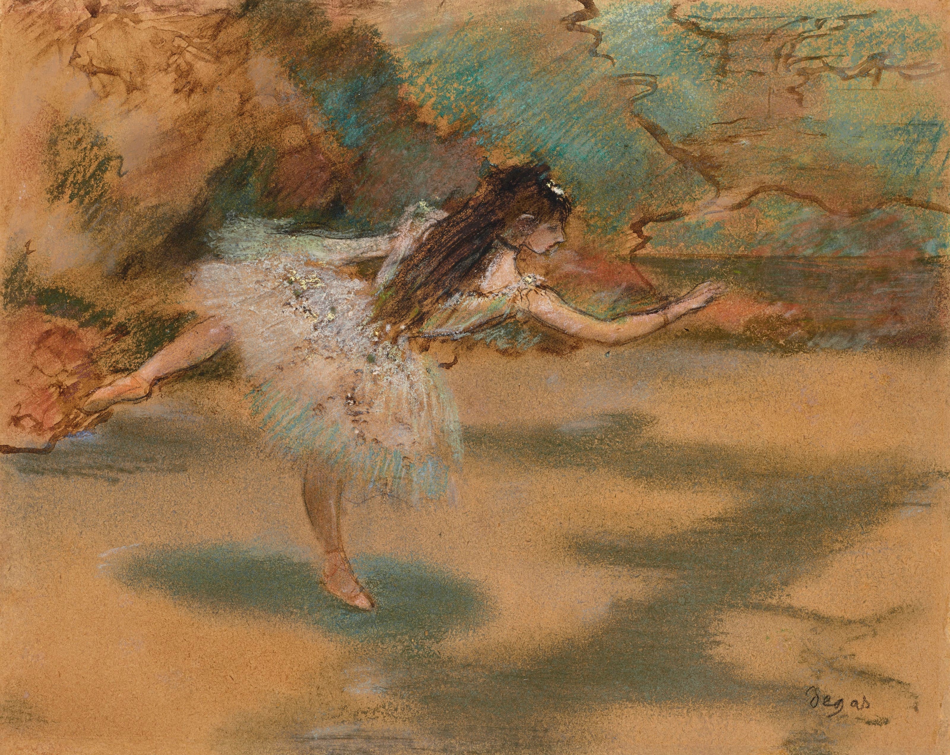 《足尖舞者》（Dancer on pointe）｜埃德加·德加 Edgar Degas｜约 1877