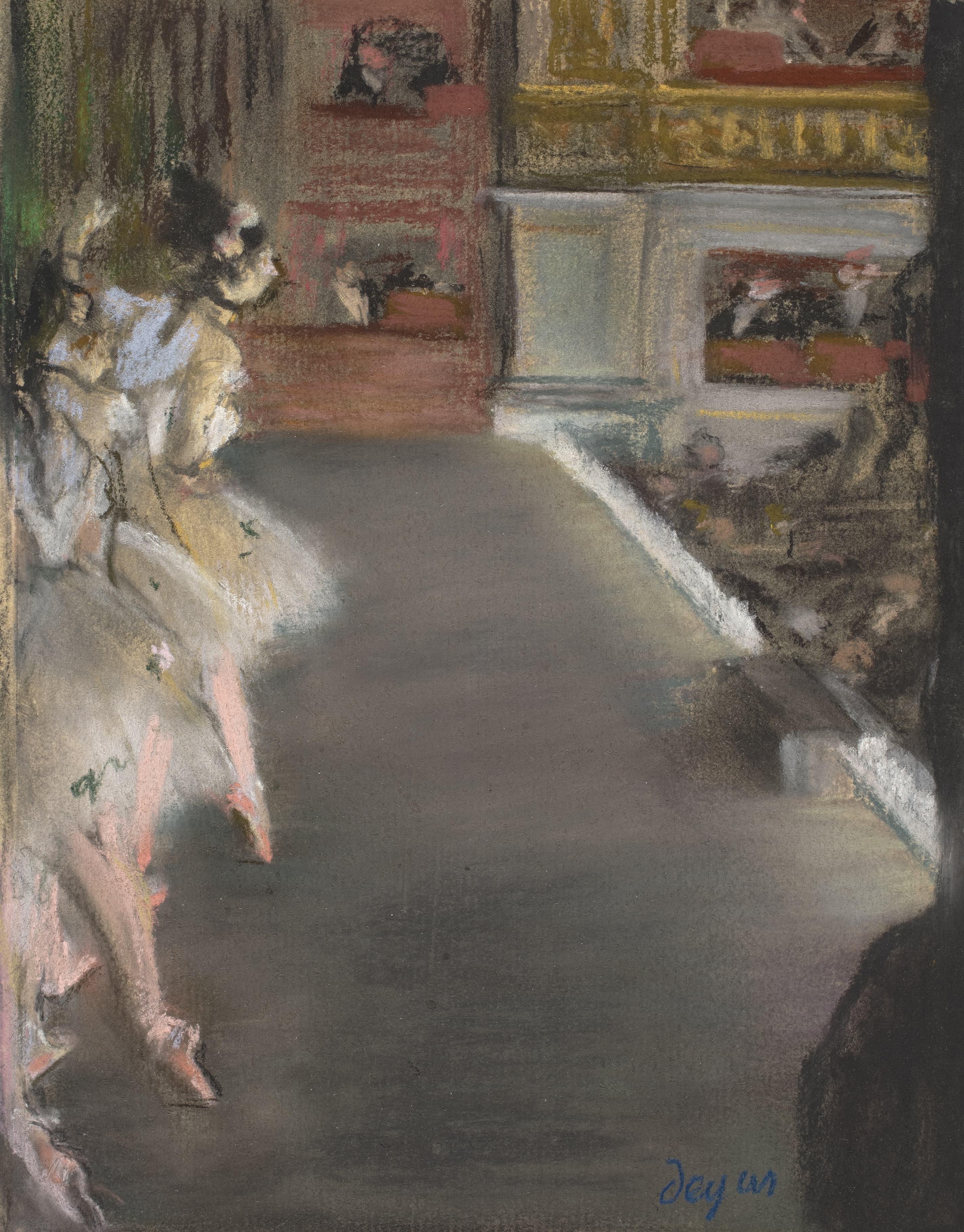 《老歌剧院的舞者》（Dancers At The Old Opera House）｜埃德加·德加 Edgar Degas｜约. 1877