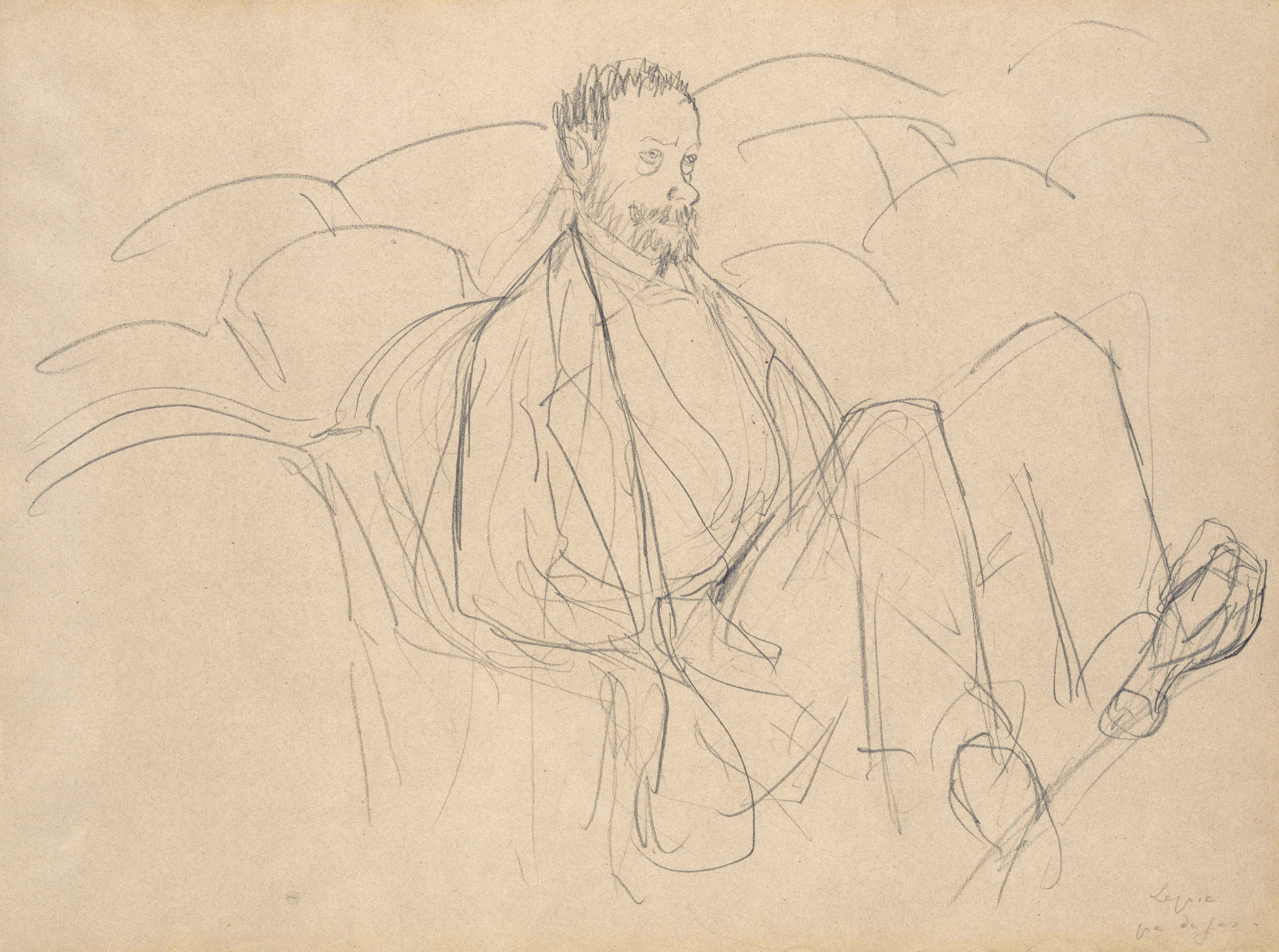 《卢多维克·莱皮克在剧院》（Ludovic Lepic at the Theatre）｜埃德加·德加 Edgar Degas｜1877