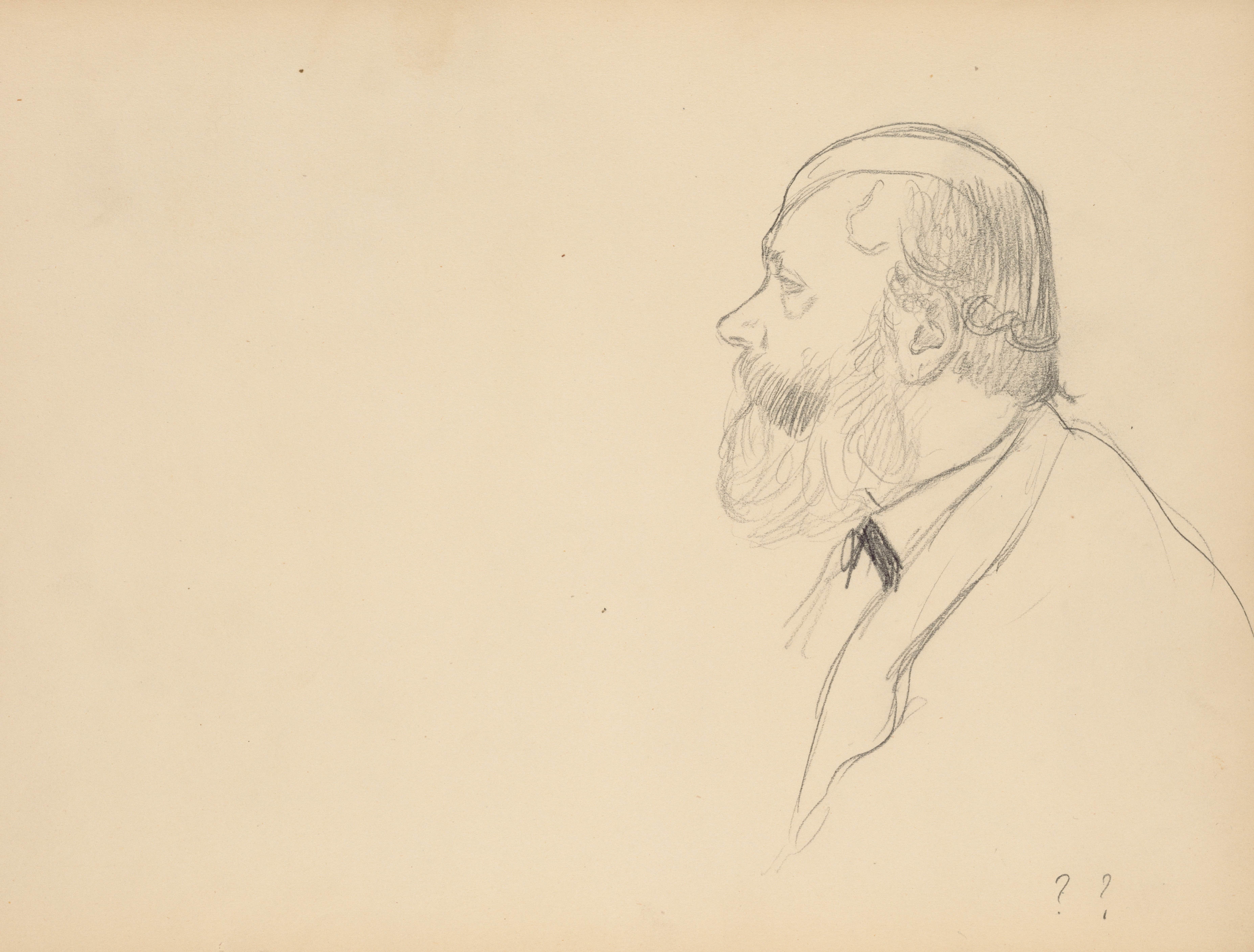 《男人的侧面》（Man in Profile）｜埃德加·德加 Edgar Degas｜1877