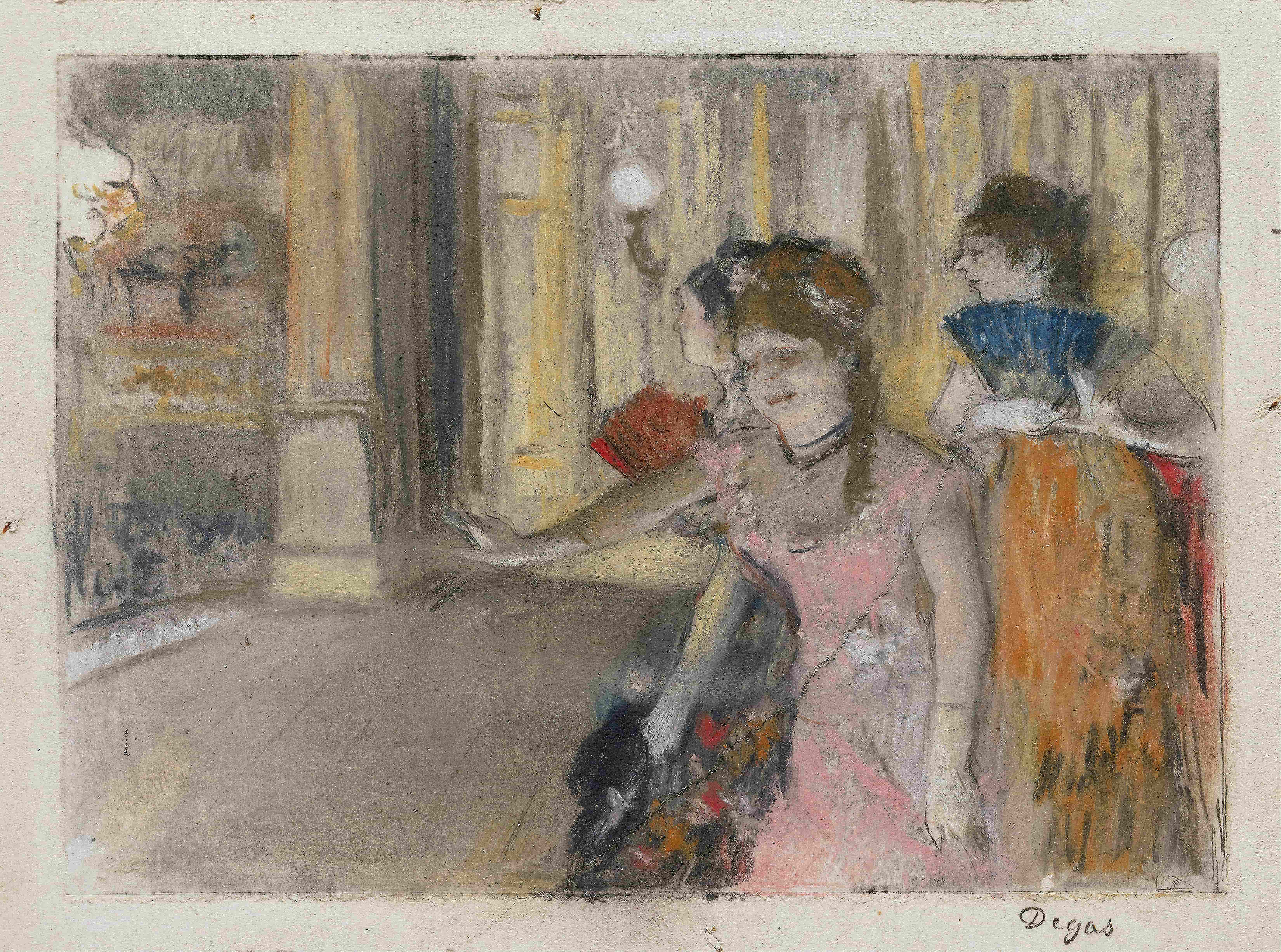 《舞台上的歌手》（Singers on the Stage）｜埃德加·德加 Edgar Degas｜1877/79
