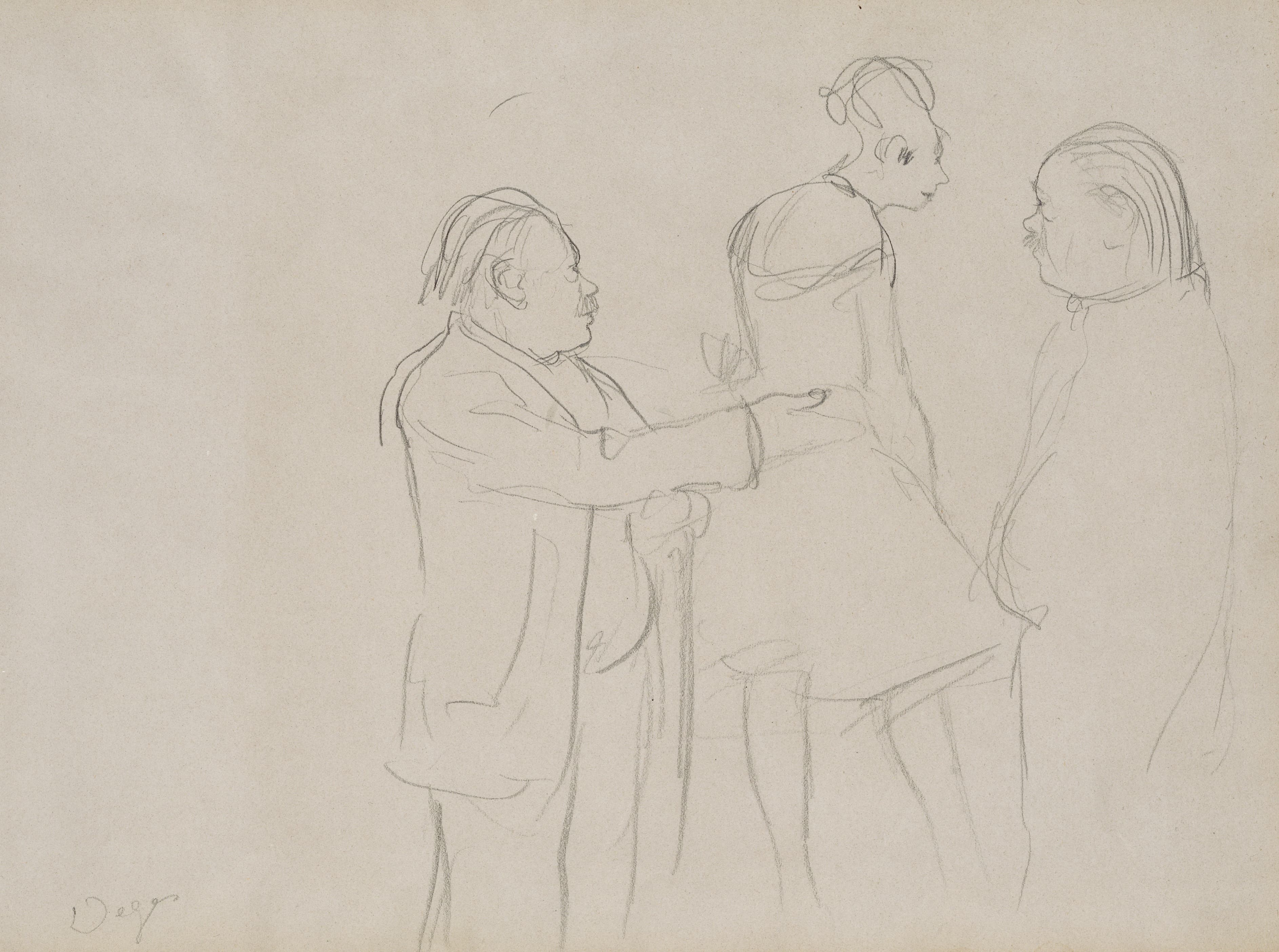 《芭蕾舞大师的素描》（Sketches of a Ballet Master）｜埃德加·德加 Edgar Degas｜1877