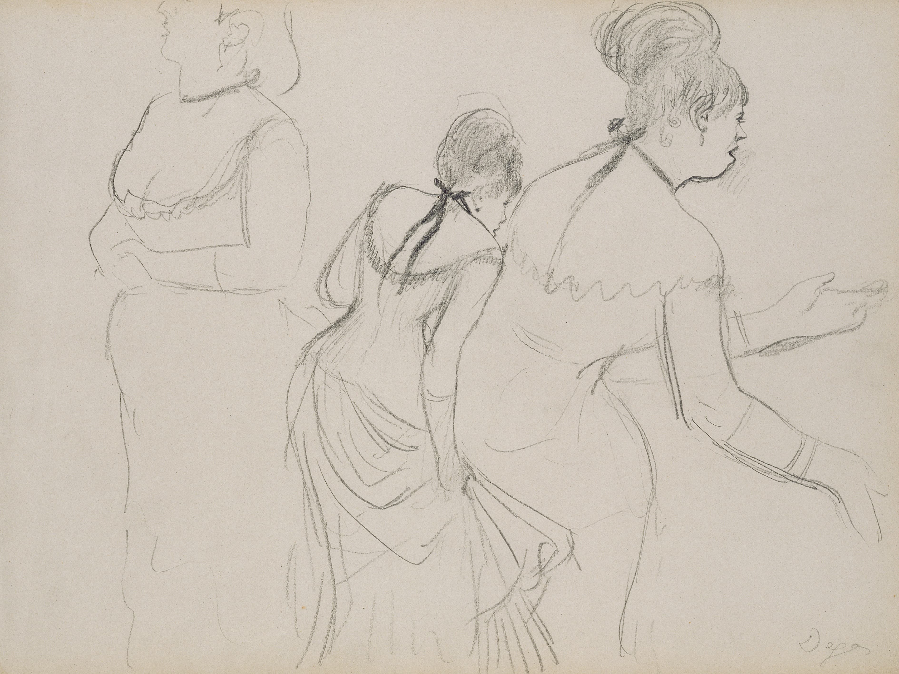 《咖啡馆歌手的素描》（Sketches of a Café Singer）｜埃德加·德加 Edgar Degas｜1877