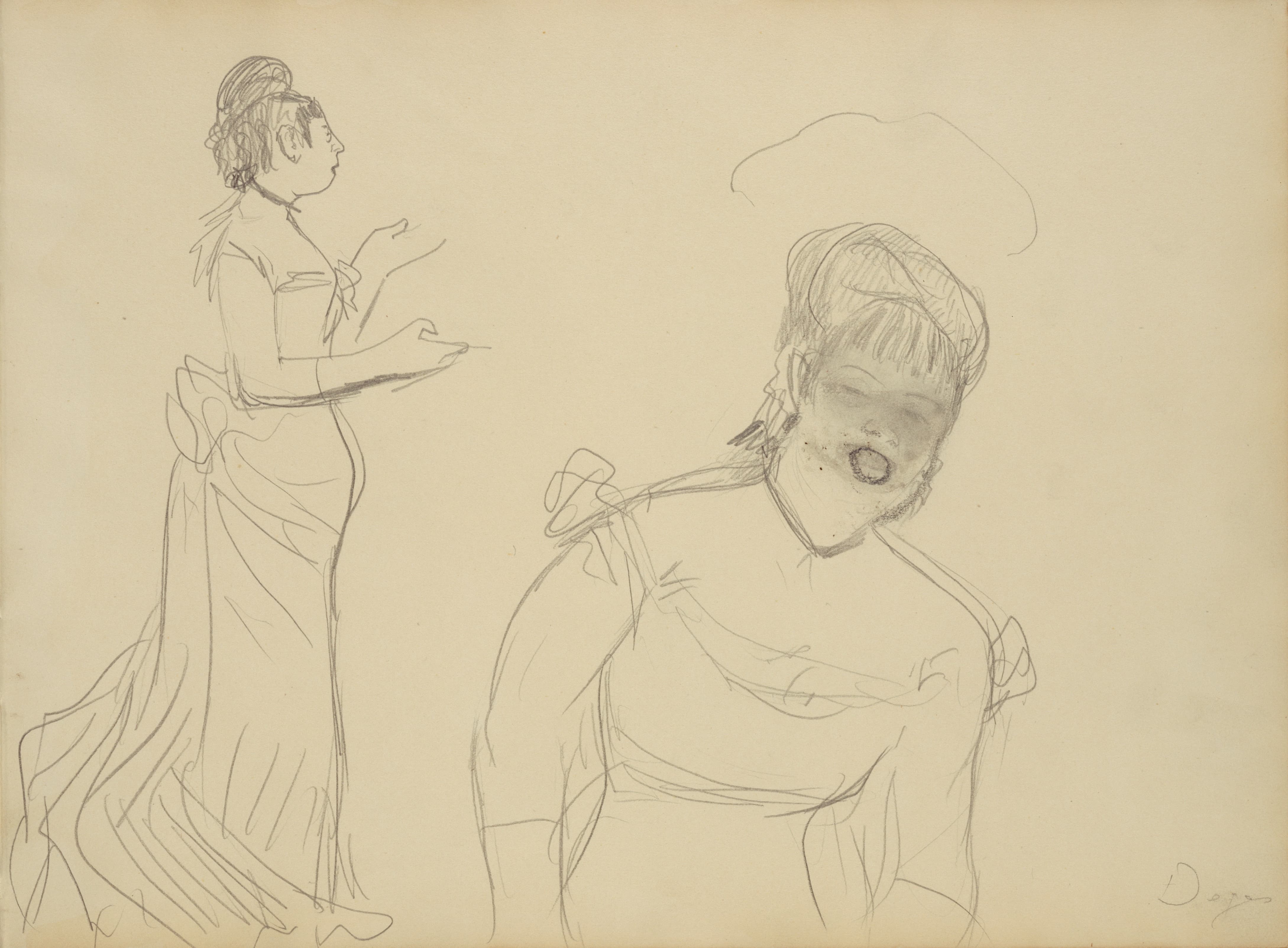 《咖啡馆歌手的素描》（Sketches of a Café Singer）｜埃德加·德加 Edgar Degas｜1877