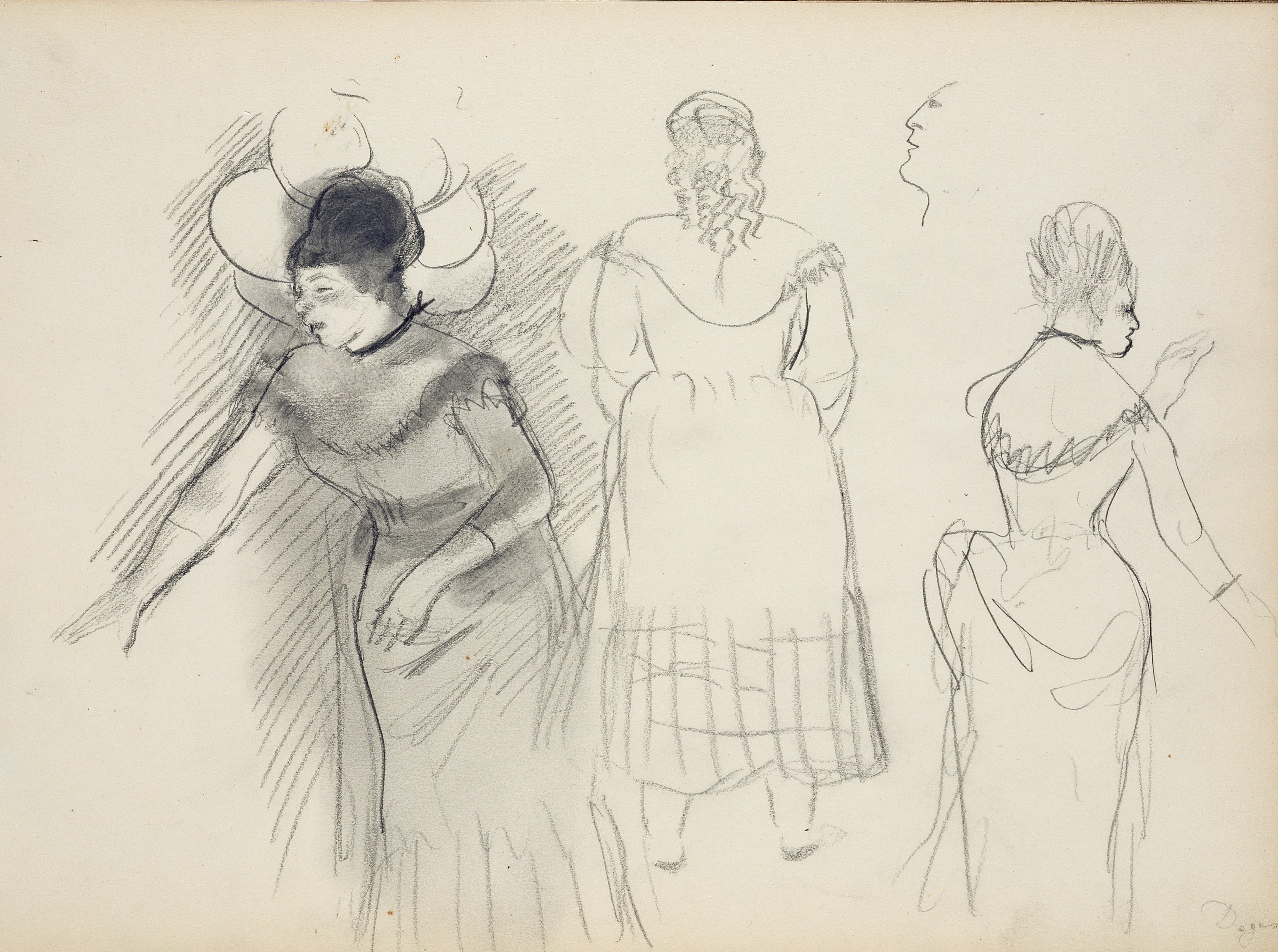 《咖啡馆歌手素描》（Sketches of Café Singers）｜埃德加·德加 Edgar Degas｜1877
