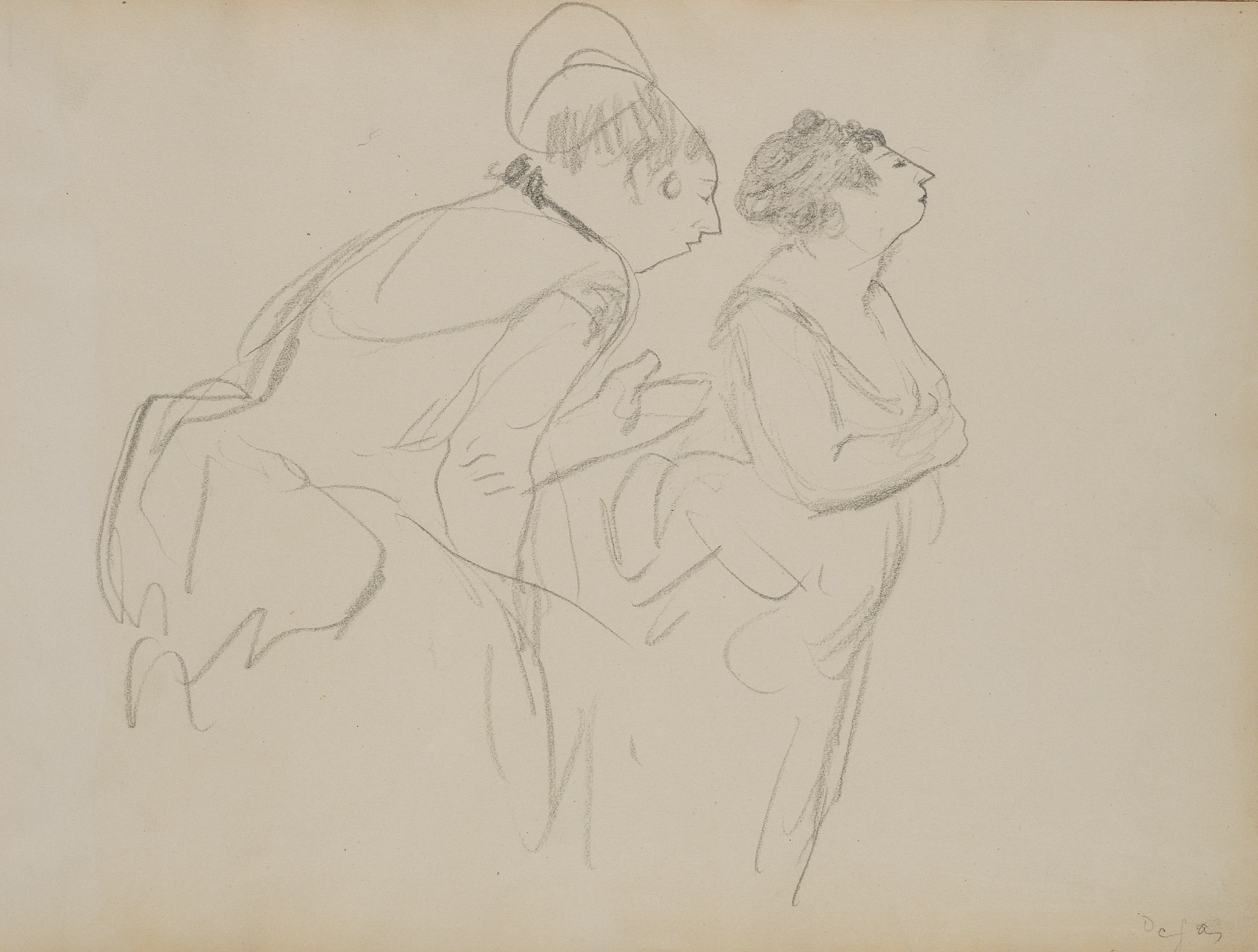 《咖啡馆歌手素描》（Sketches of Café Singers）｜埃德加·德加 Edgar Degas｜1877
