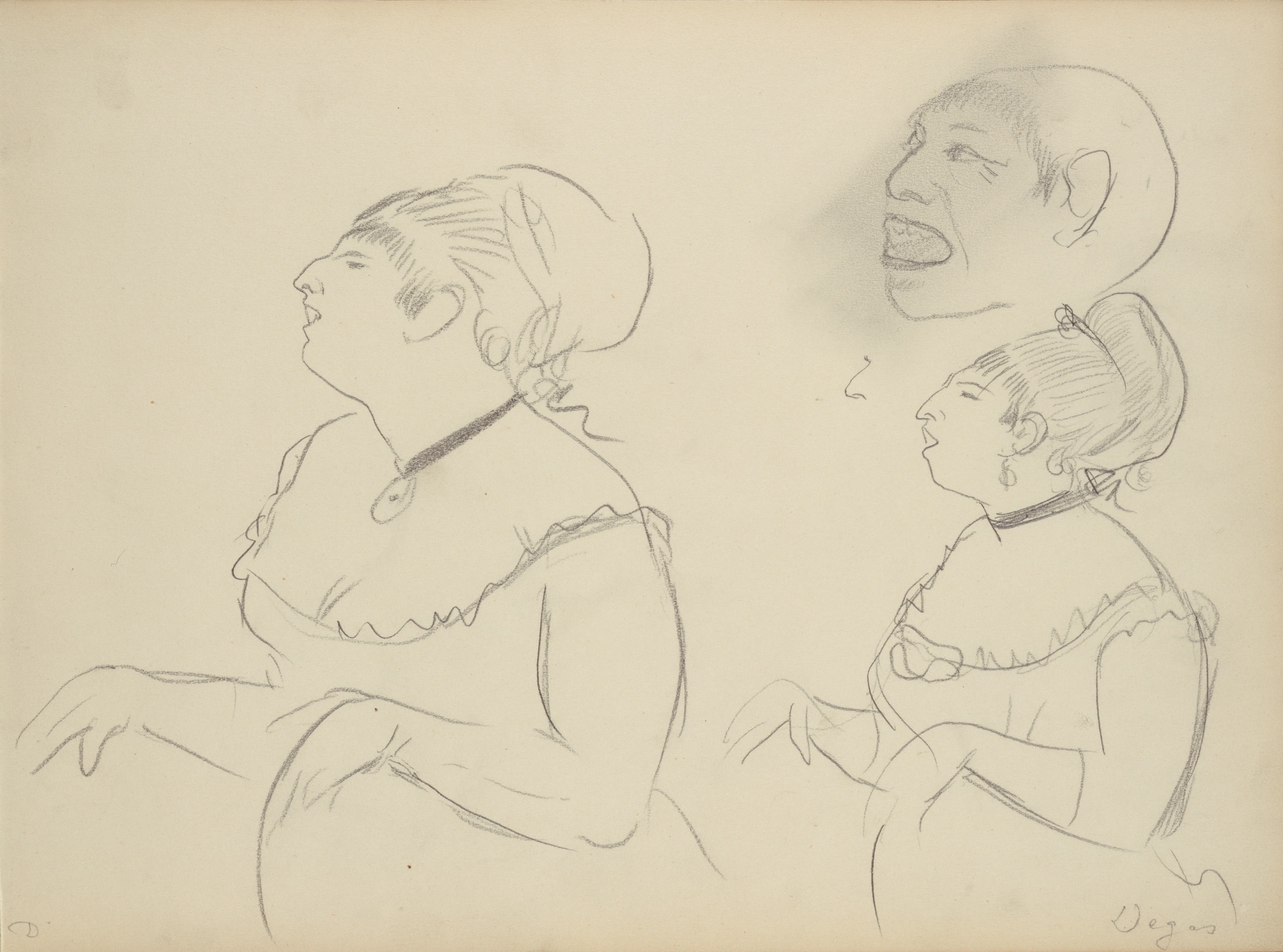 《咖啡馆歌手素描》（Sketches of Café Singers）｜埃德加·德加 Edgar Degas｜1877