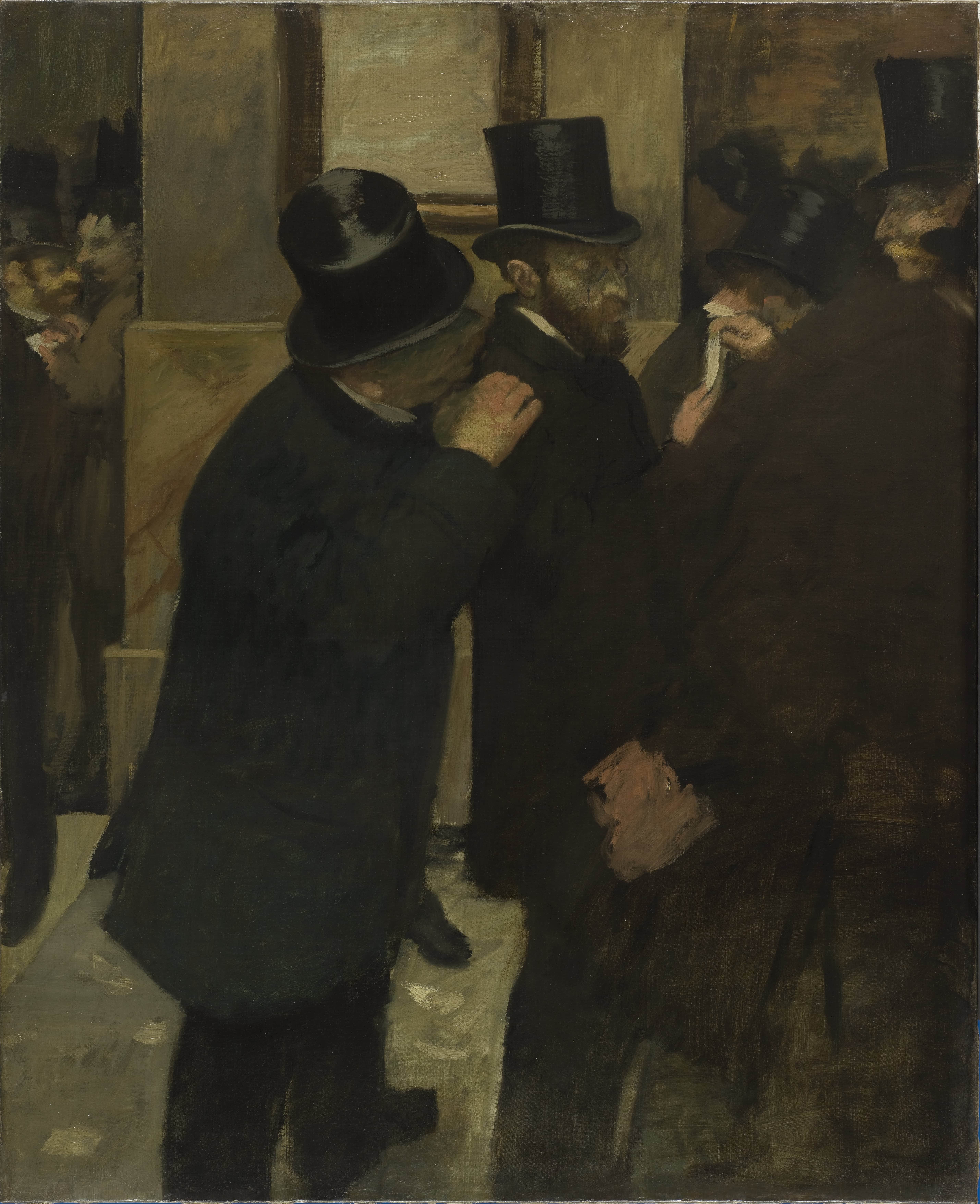《在证券交易所的肖像》（Portraits At The Stock Exchange）｜埃德加·德加 Edgar Degas｜约 1878–79