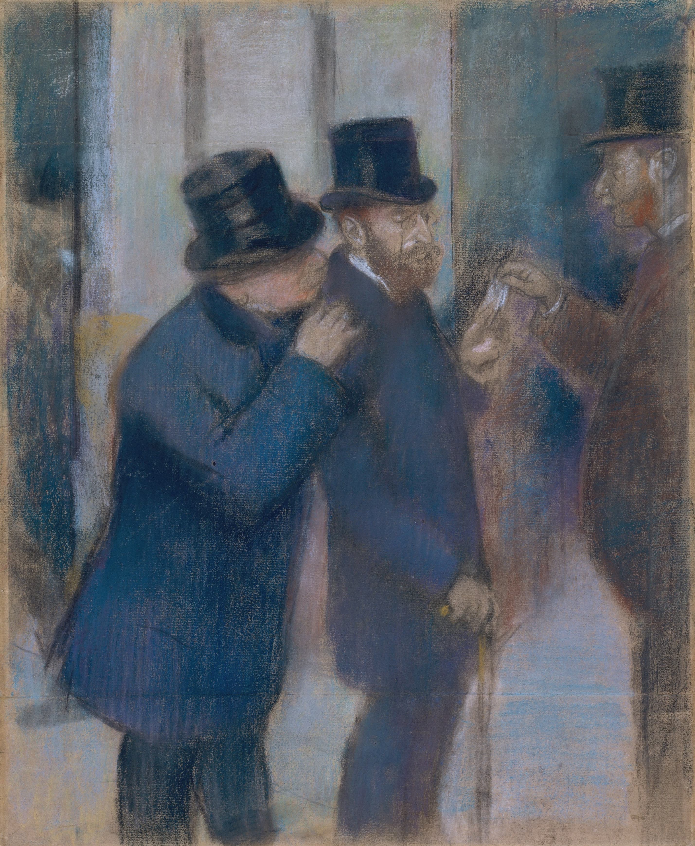 《证券交易所里的肖像》（Portraits at the Stock Exchange）｜埃德加·德加 Edgar Degas｜约 1878–79