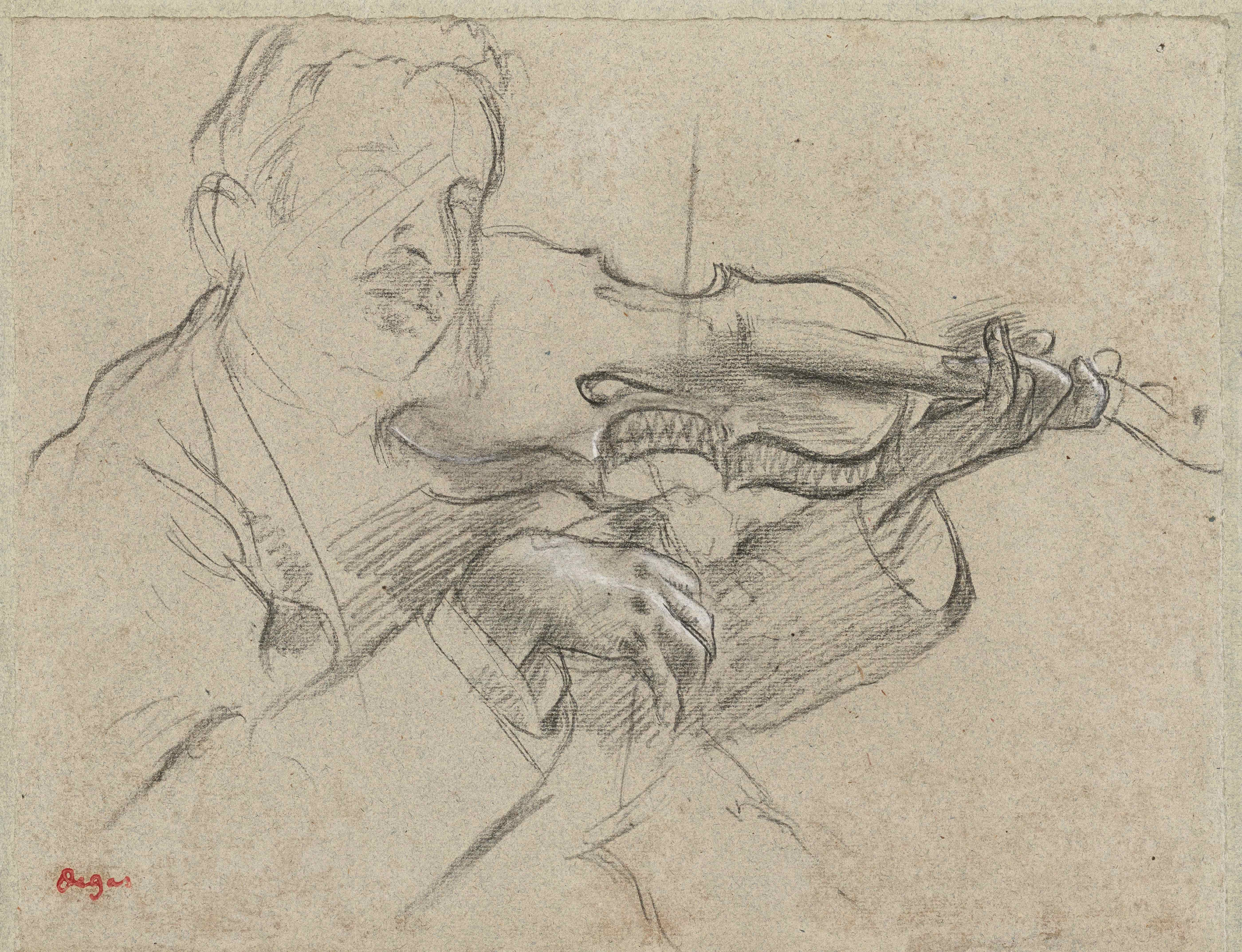 《小提琴家》（The Violinist）｜埃德加·德加 Edgar Degas｜约. 1878–79